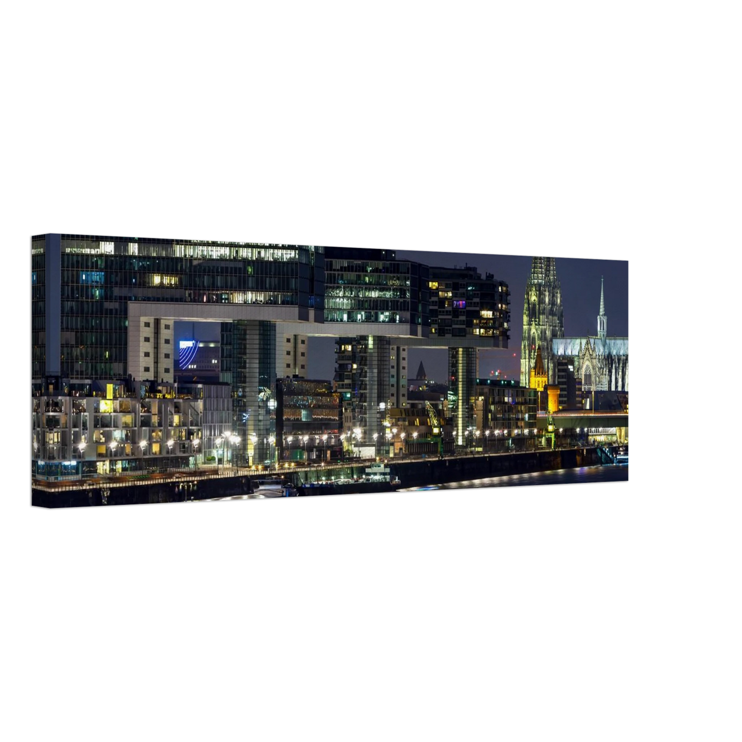 Wandbild koelner skyline bei nacht modernes stadtbild fuer ihr zuhause in vielen groessen