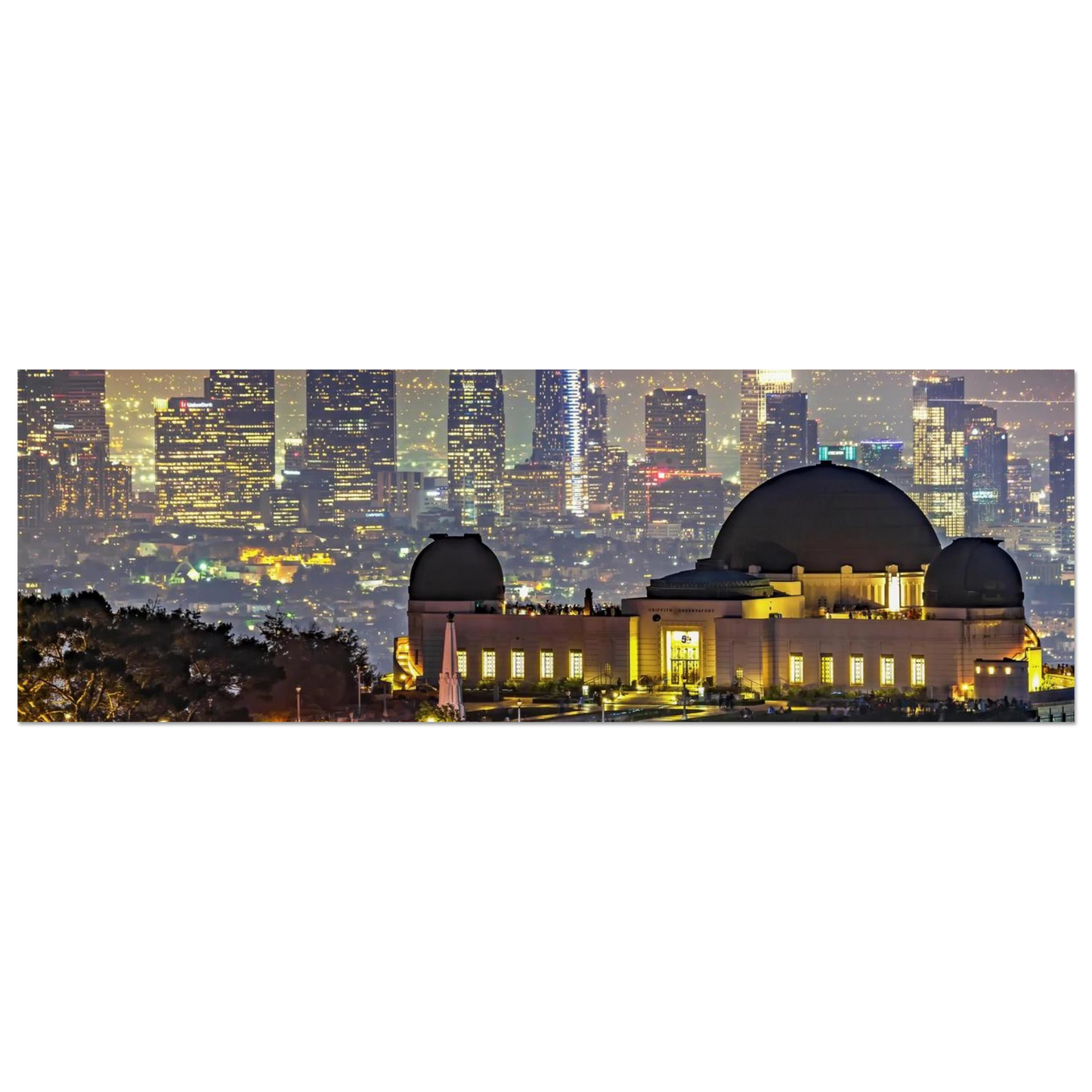 Wandbild los angeles nachthimmel griffith observatorium mit stadtpanorama erlebe das leuchten der stadt