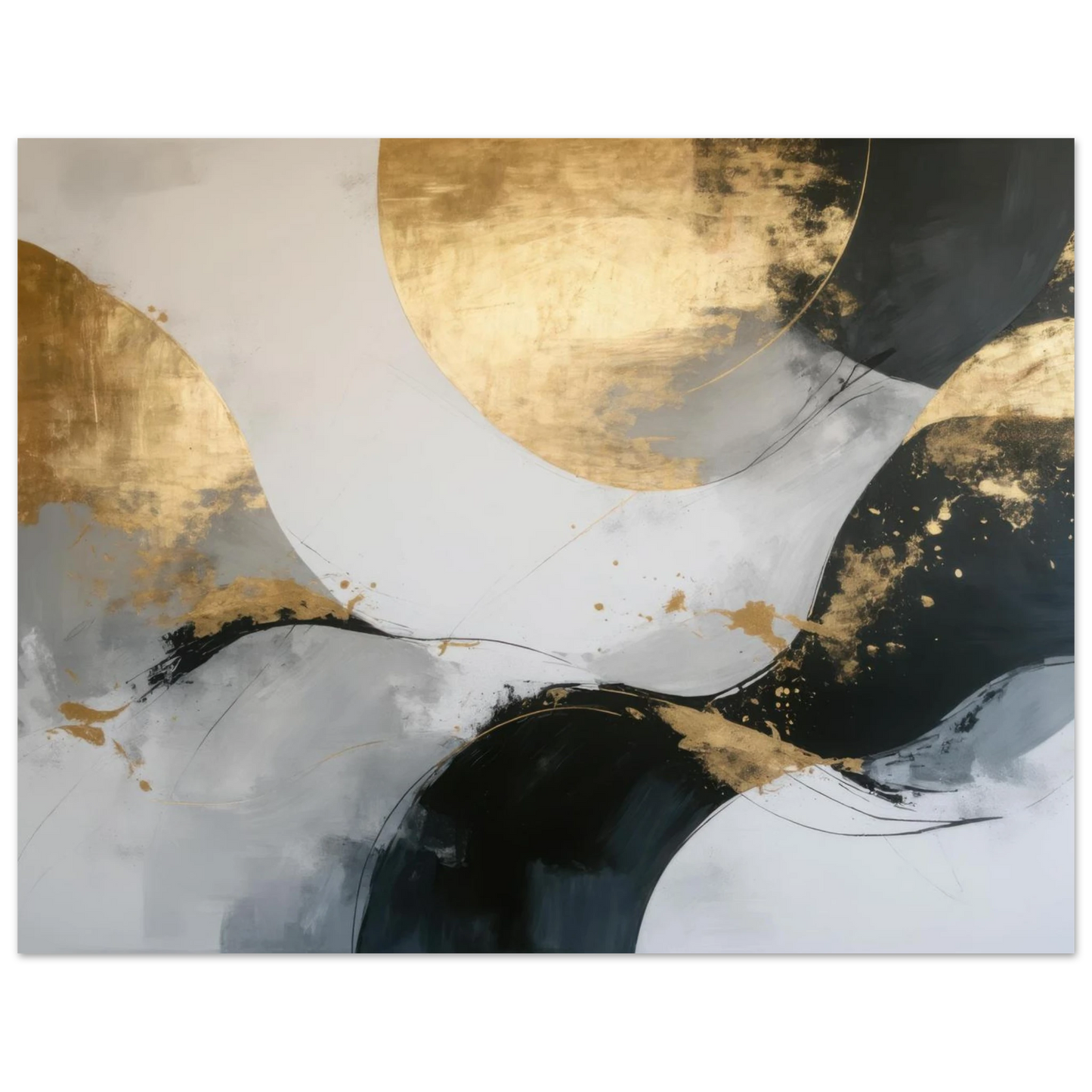 Wandbild goldene abstraktion elegante kunst fuer ihr zuhause in ihrer wunschgroesse