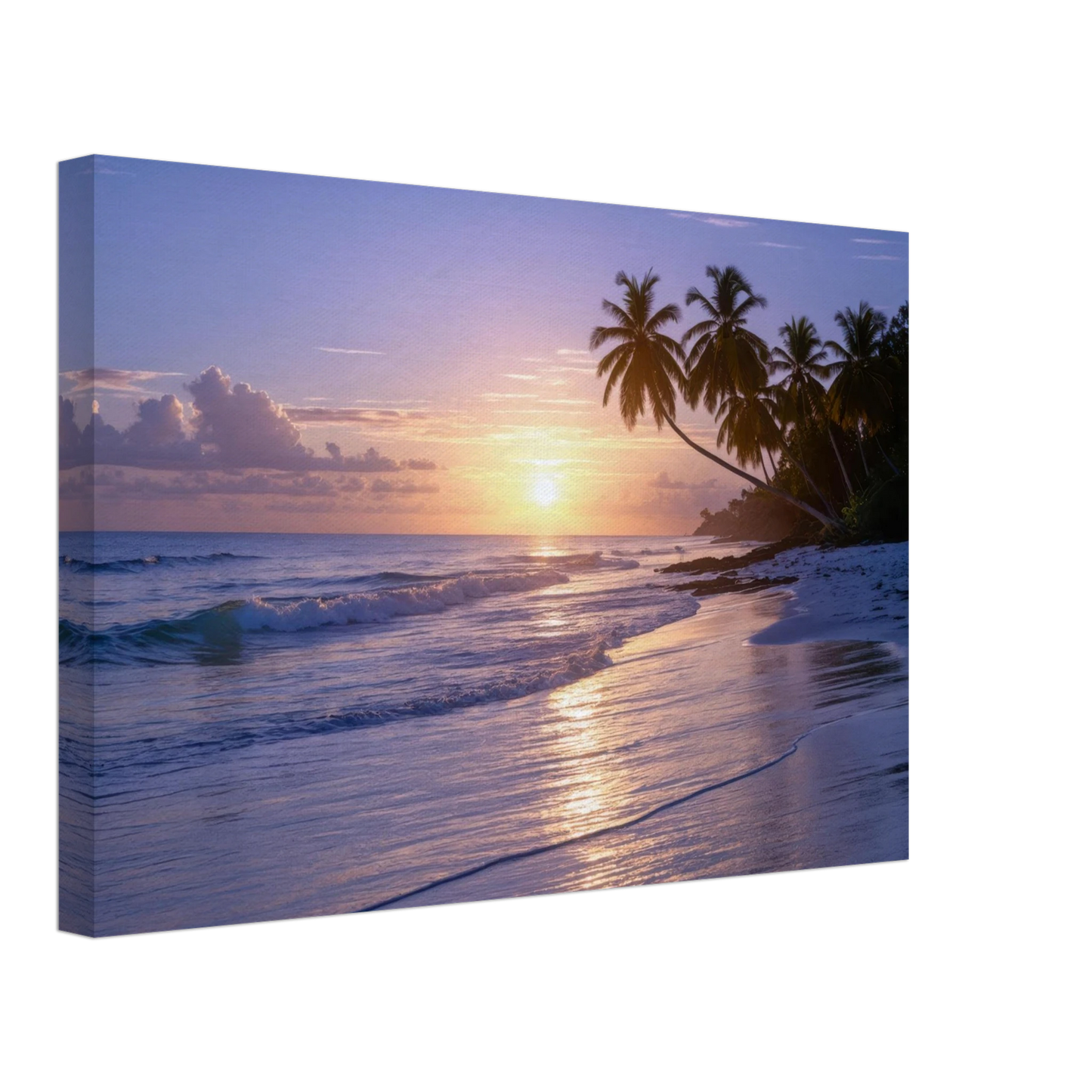 Wandbild karibischer traumstrand magischer sonnenuntergang