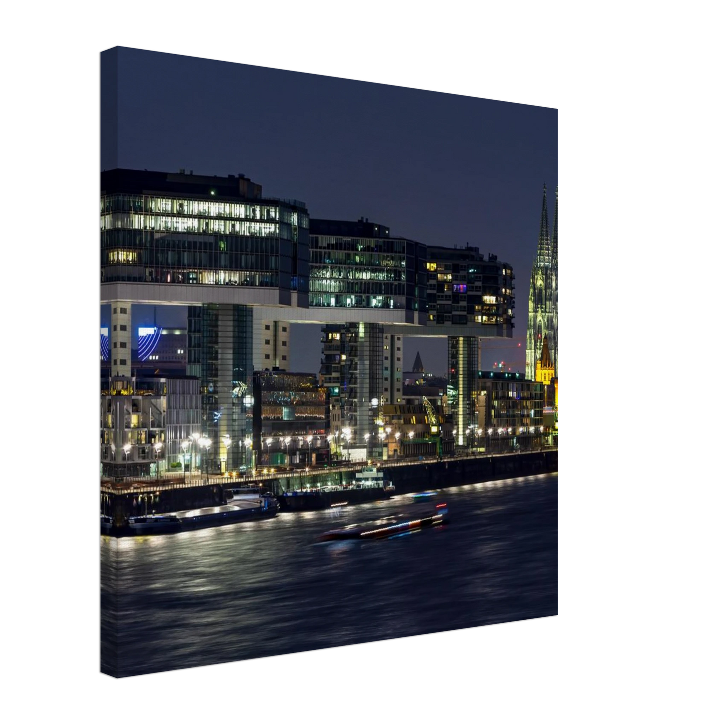 Wandbild koelner skyline bei nacht modernes stadtbild fuer ihr zuhause in vielen groessen