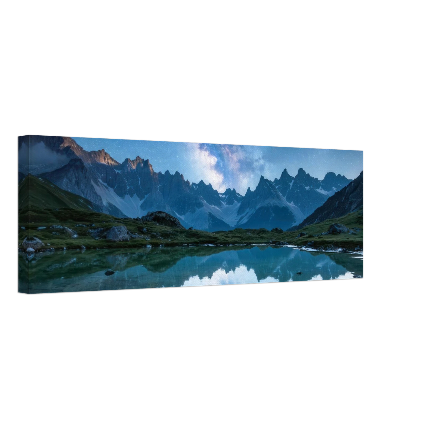 Wandbild himmlische bergspiegelung majestic milky way reflected in alpine lake your choice of sizes