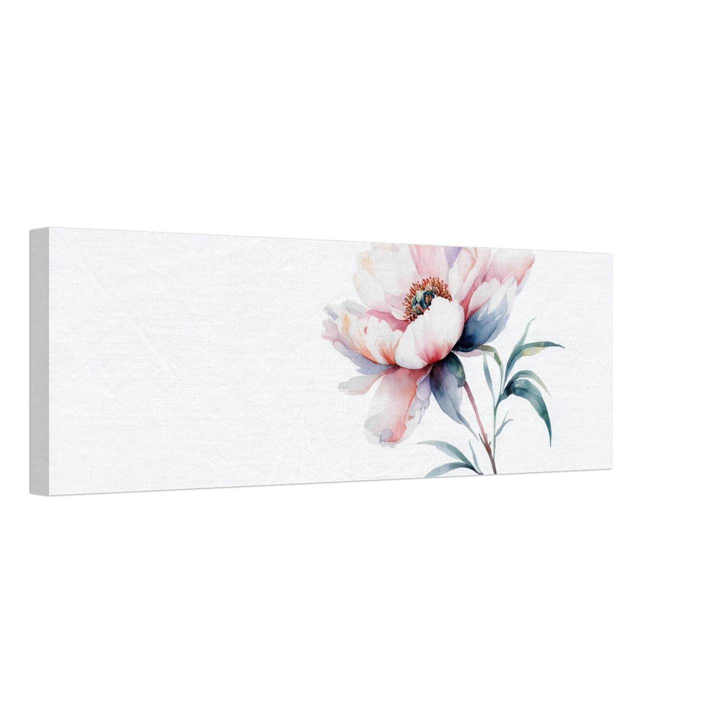 Wandbild zarte pfingstrose elegante aquarell kunst fuer ihr zuhause in wunschgroesse