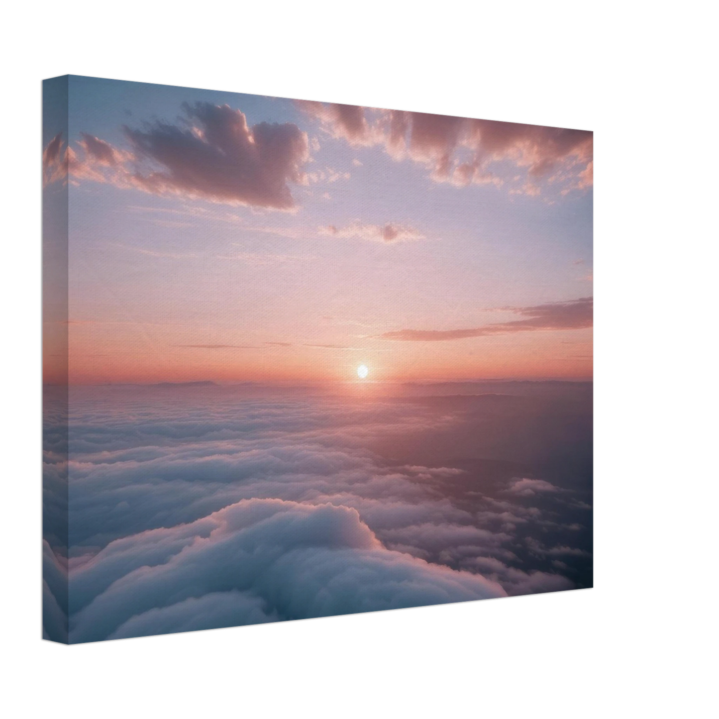 Wandbild sonnenaufgang ueber den wolken ein traumhaftes wandbild in sanften pastelltoenen