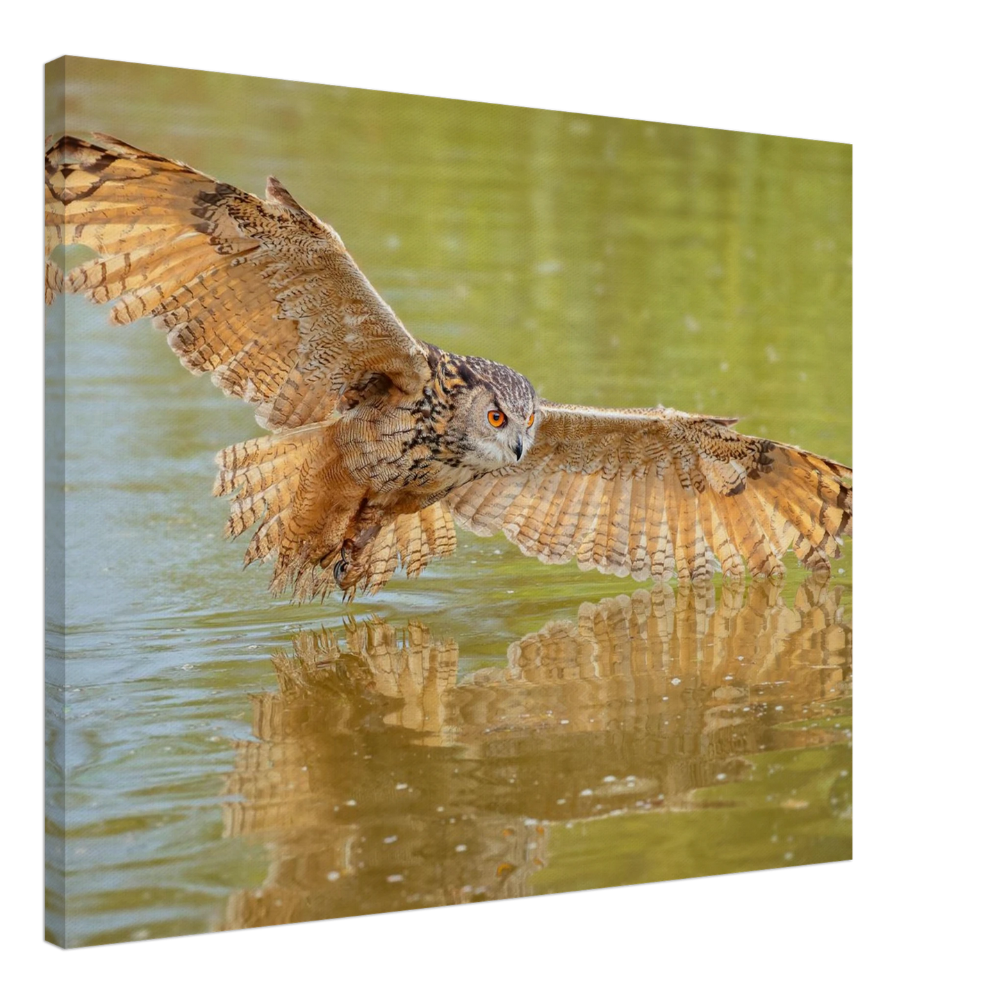 Wandbild majestaetischer uhu im jagdflug atemberaubende wildtierkunst in verschiedenen groessen