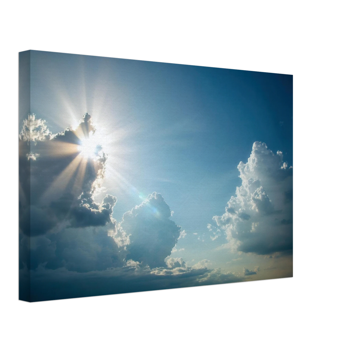 Wandbild sonnenstrahlen durch wolken atmosphaerische himmelskunst in verschiedenen groessen
