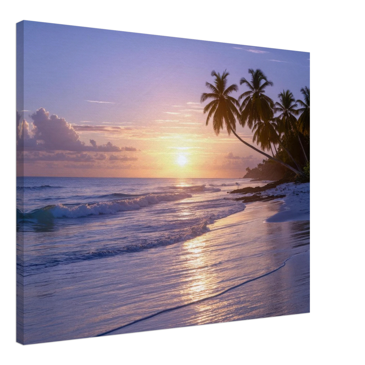 Wandbild karibischer traumstrand magischer sonnenuntergang
