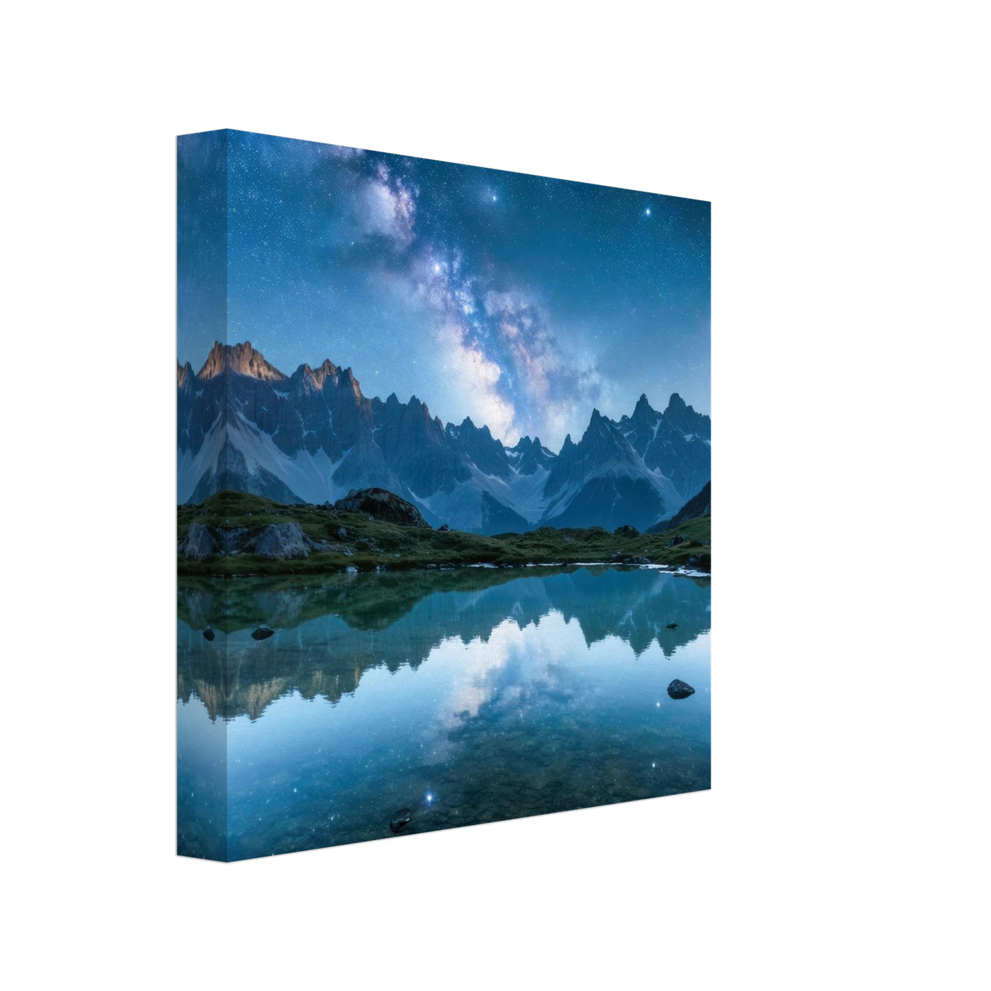 Wandbild himmlische bergspiegelung majestic milky way reflected in alpine lake your choice of sizes