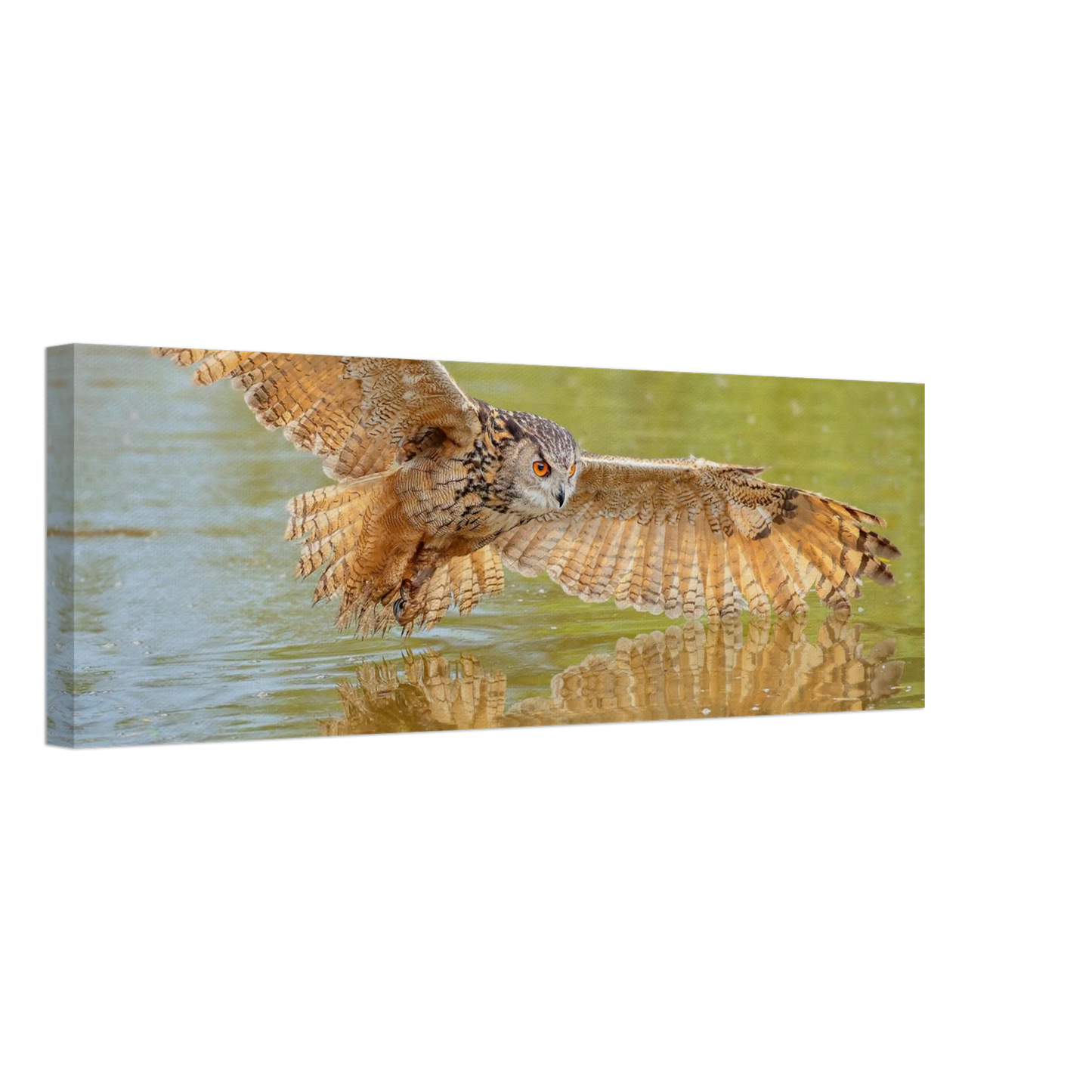 Wandbild majestaetischer uhu im jagdflug atemberaubende wildtierkunst in verschiedenen groessen