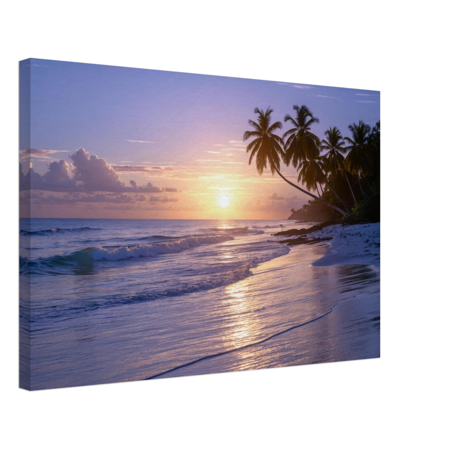 Wandbild karibischer traumstrand magischer sonnenuntergang