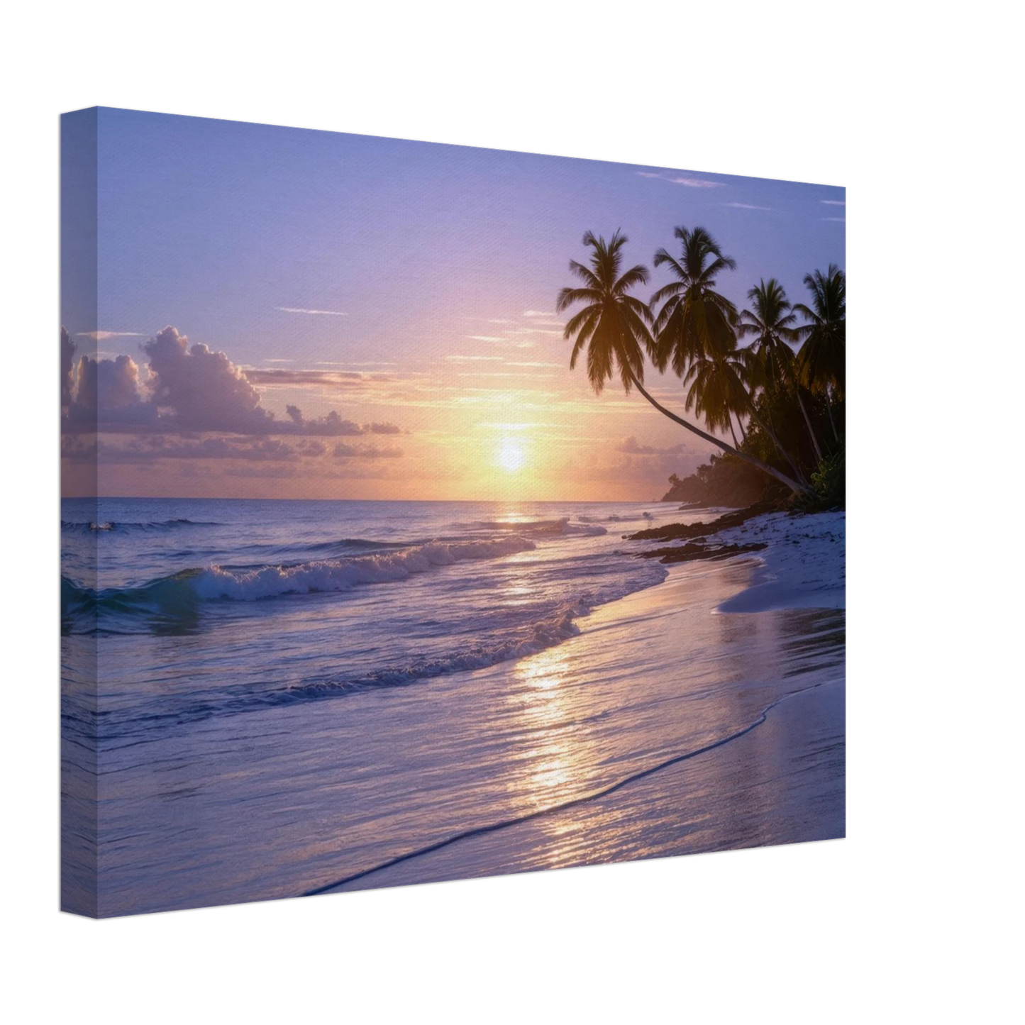 Wandbild karibischer traumstrand magischer sonnenuntergang