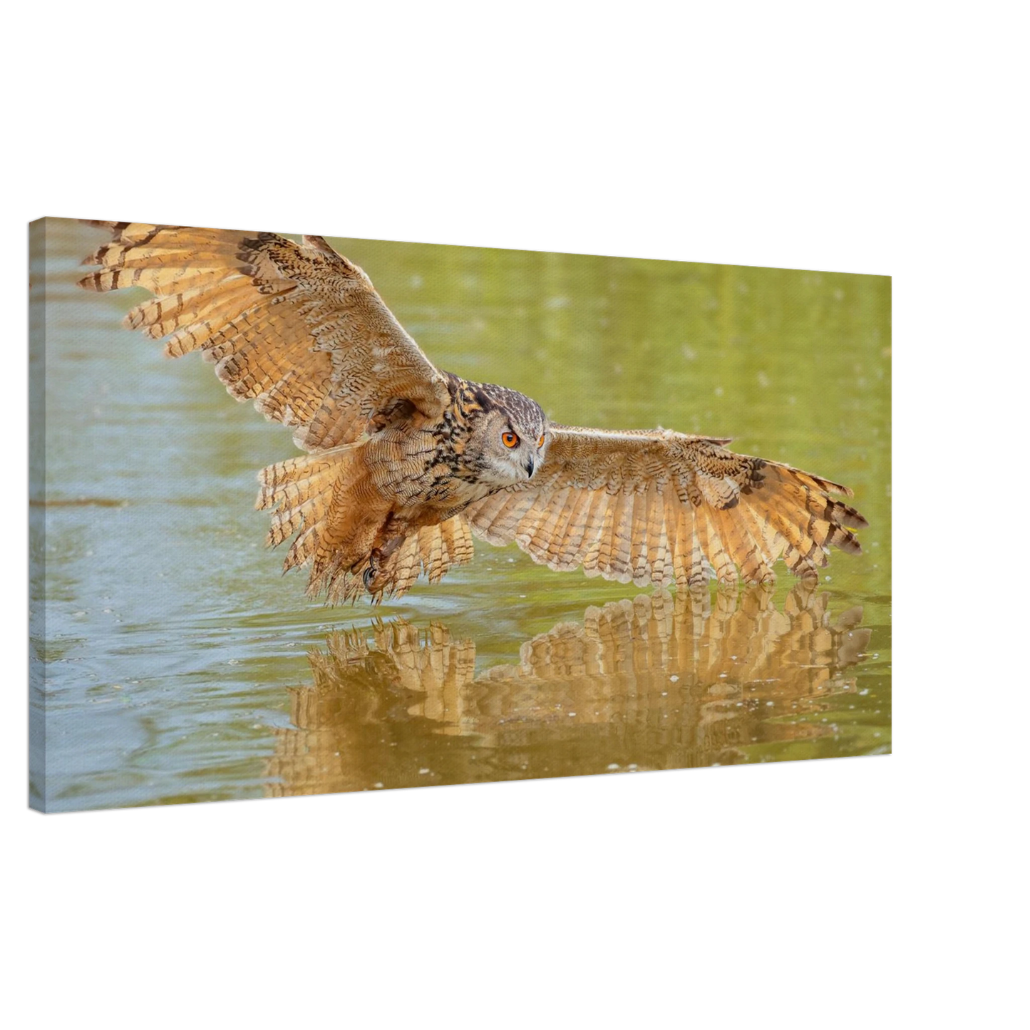 Wandbild majestaetischer uhu im jagdflug atemberaubende wildtierkunst in verschiedenen groessen
