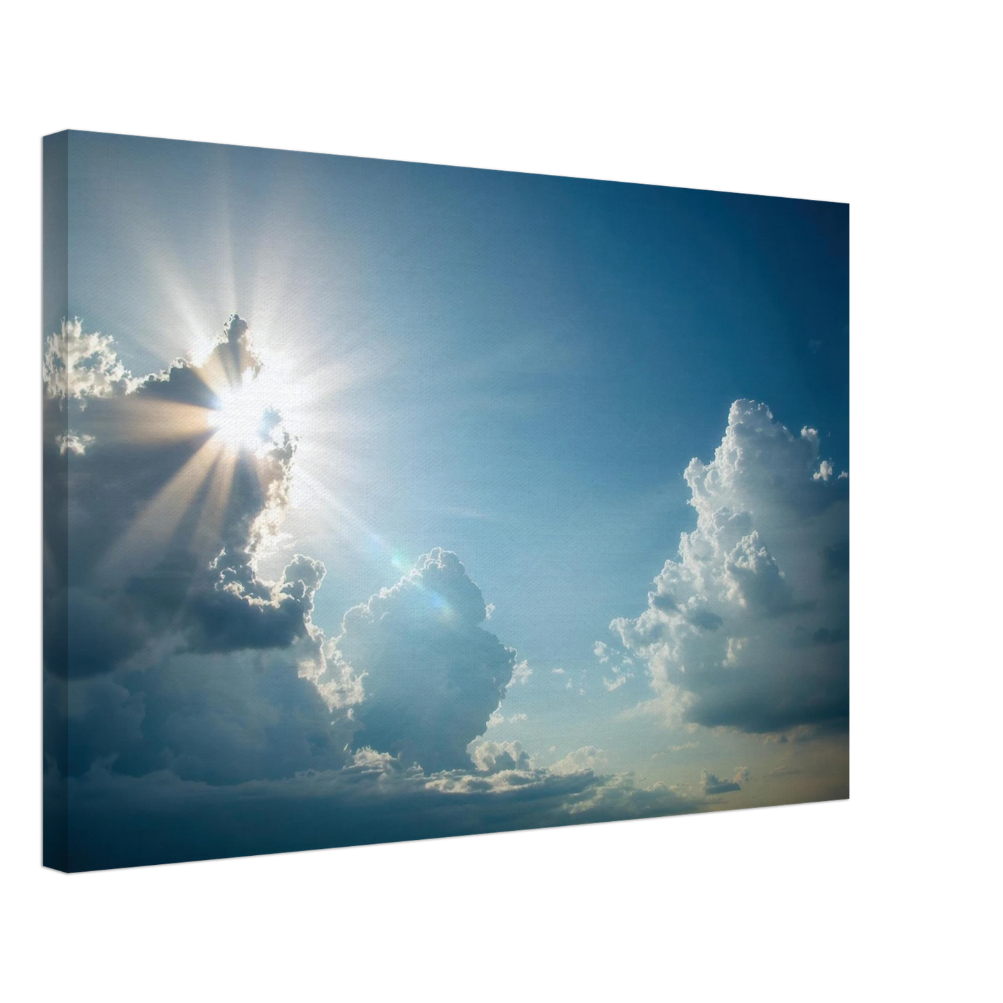 Wandbild sonnenstrahlen durch wolken atmosphaerische himmelskunst in verschiedenen groessen