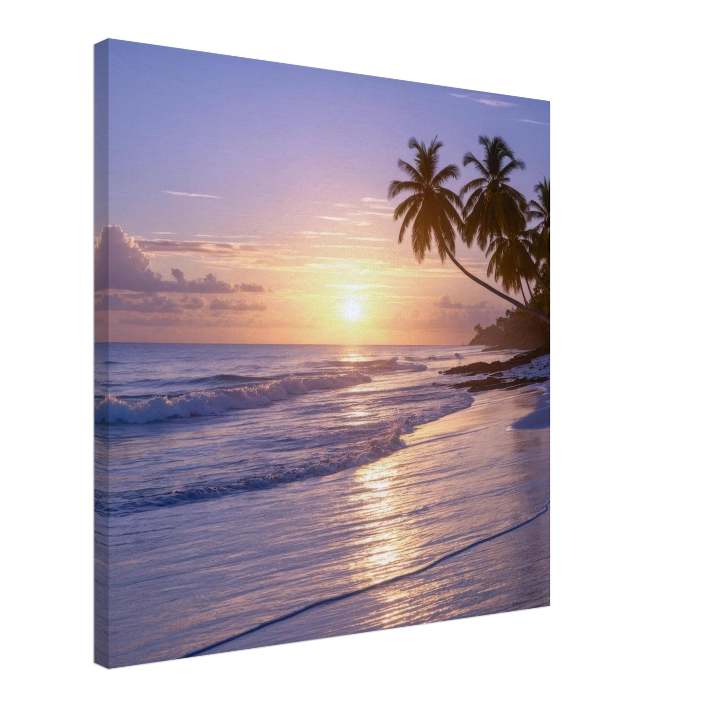 Wandbild karibischer traumstrand magischer sonnenuntergang