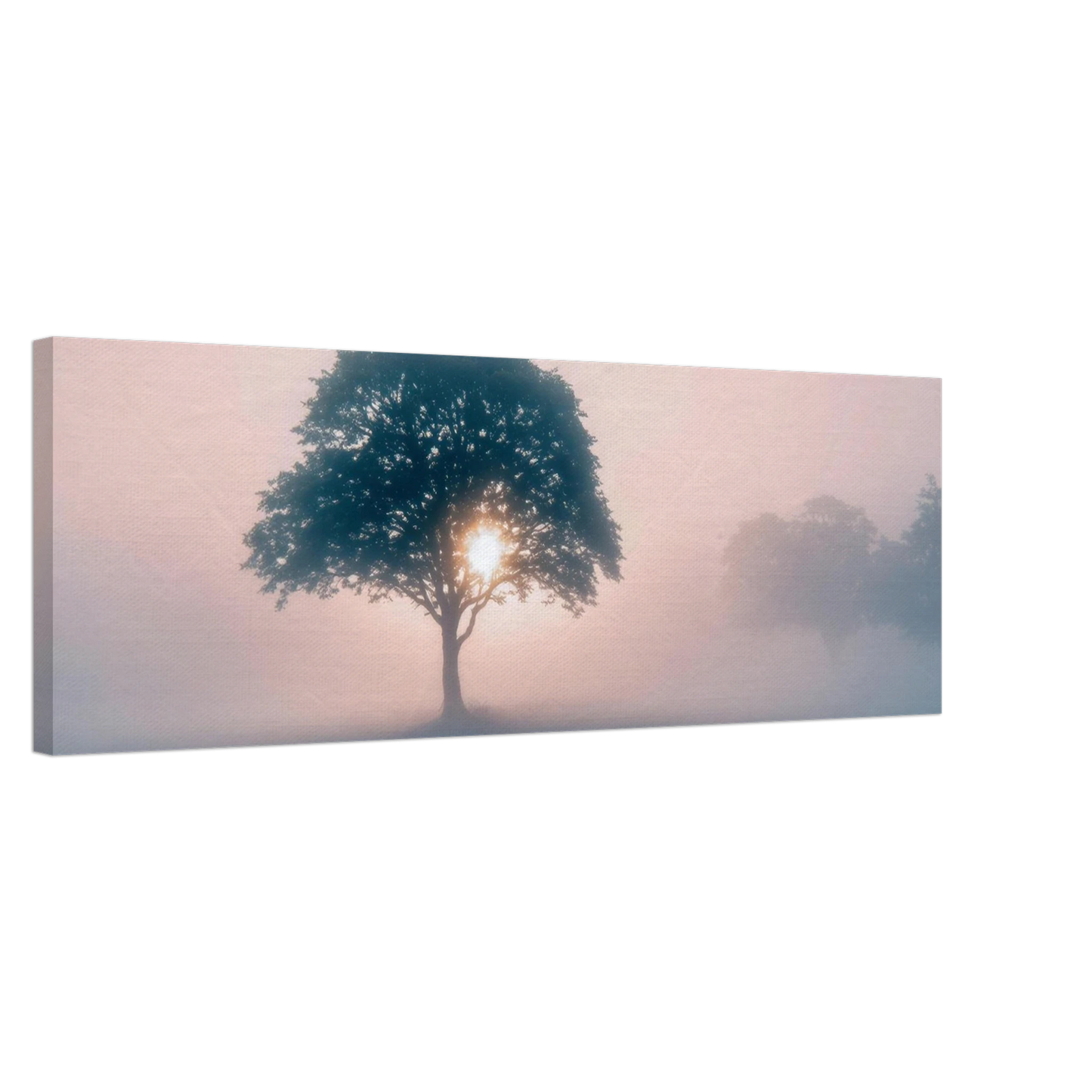 Wandbild mystischer morgendaemmerung baum traumhaftes landschaftsbild fuer ihre wohlfuehloase