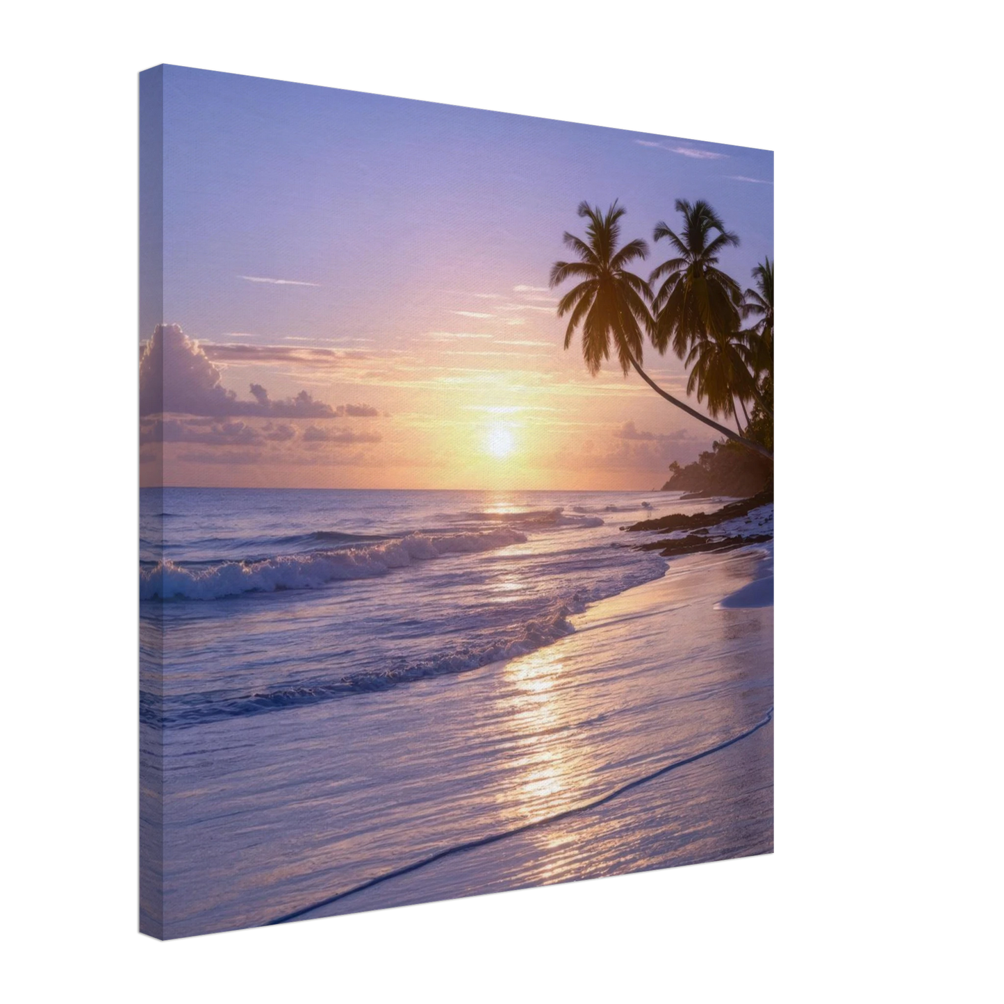 Wandbild karibischer traumstrand magischer sonnenuntergang