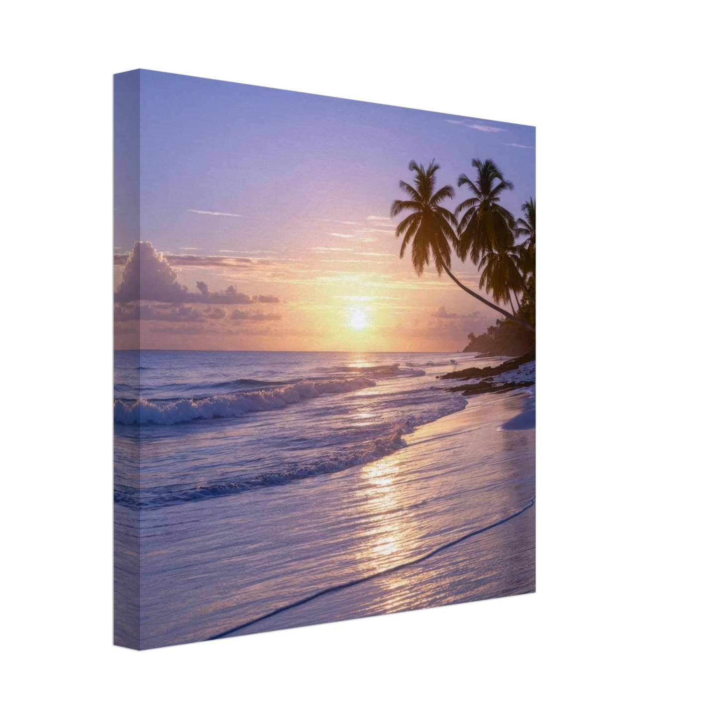 Wandbild karibischer traumstrand magischer sonnenuntergang