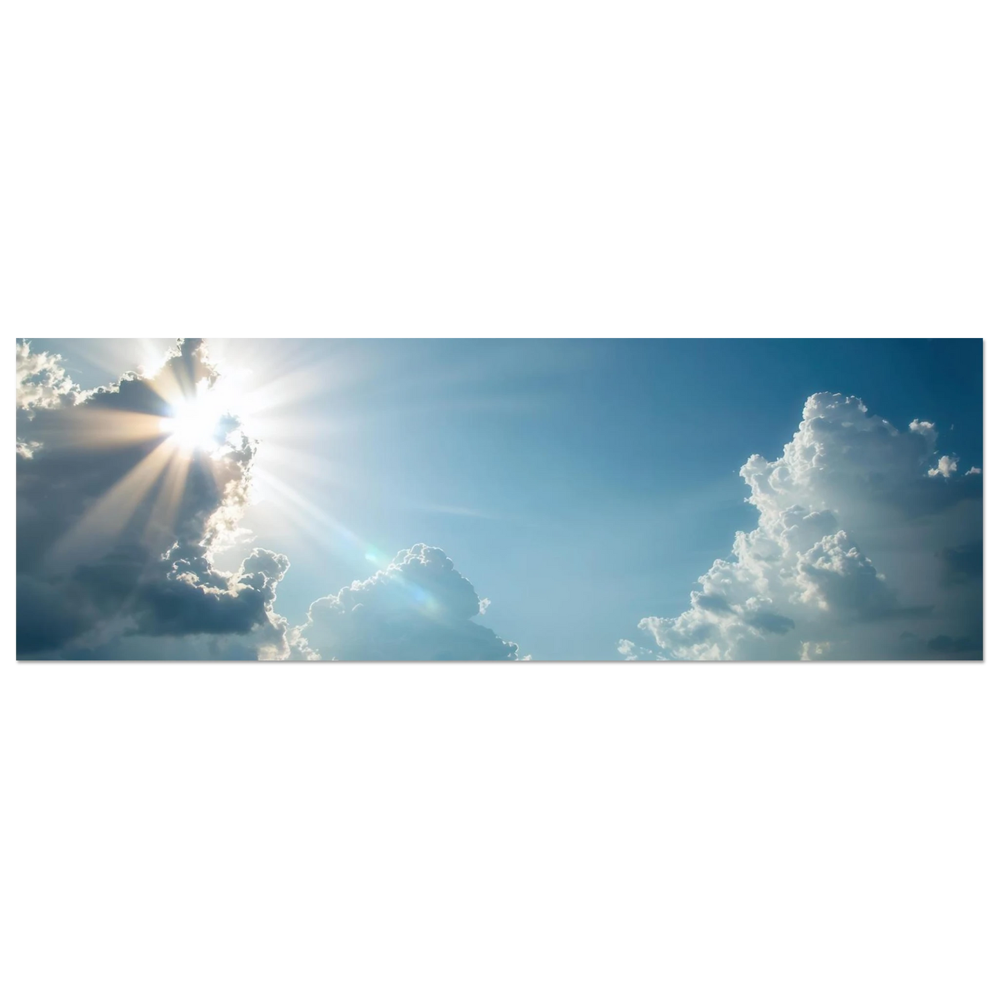 Wandbild sonnenstrahlen durch wolken atmosphaerische himmelskunst in verschiedenen groessen
