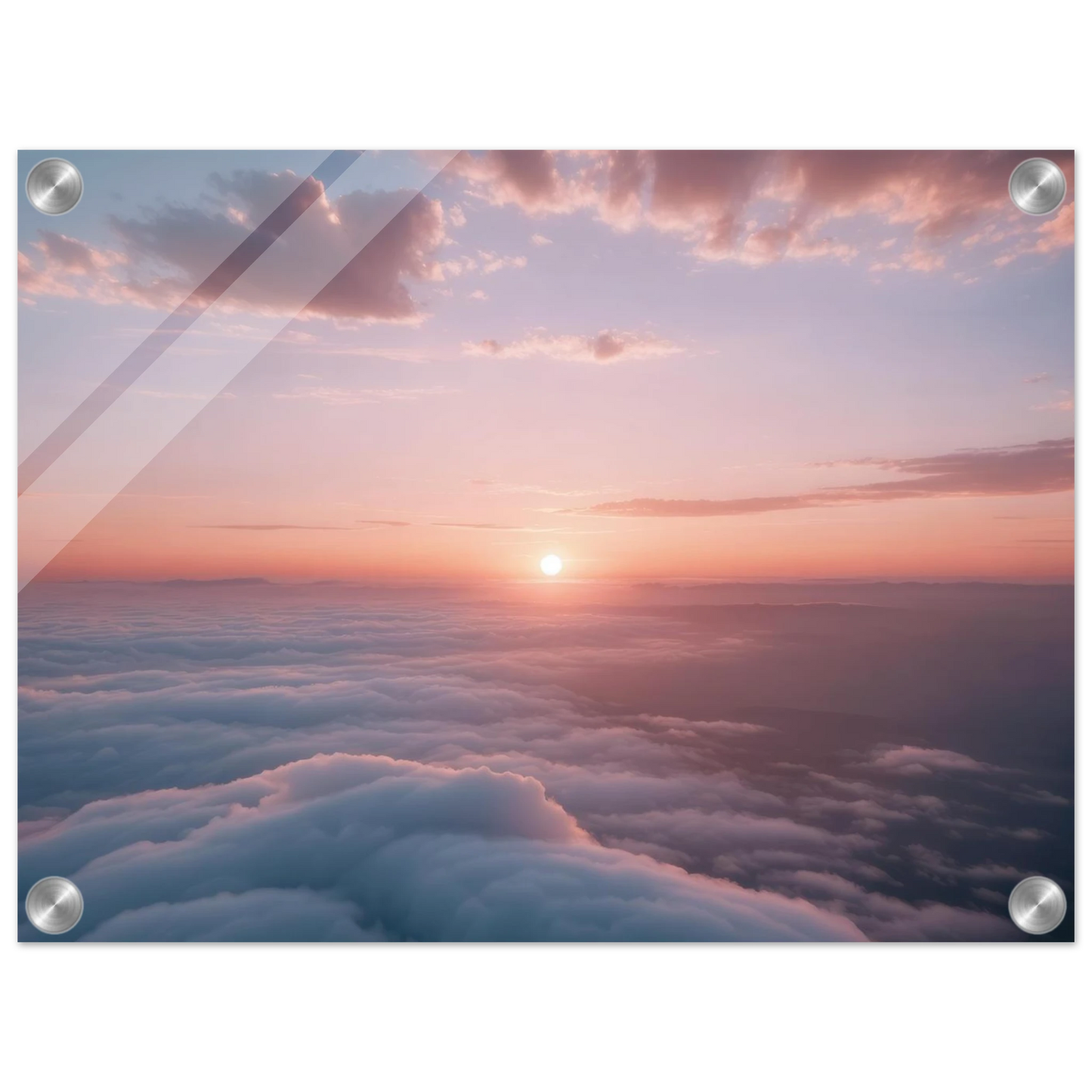Wandbild sonnenaufgang ueber den wolken ein traumhaftes wandbild in sanften pastelltoenen