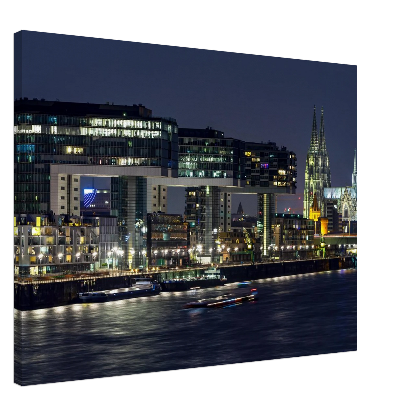 Wandbild koelner skyline bei nacht modernes stadtbild fuer ihr zuhause in vielen groessen