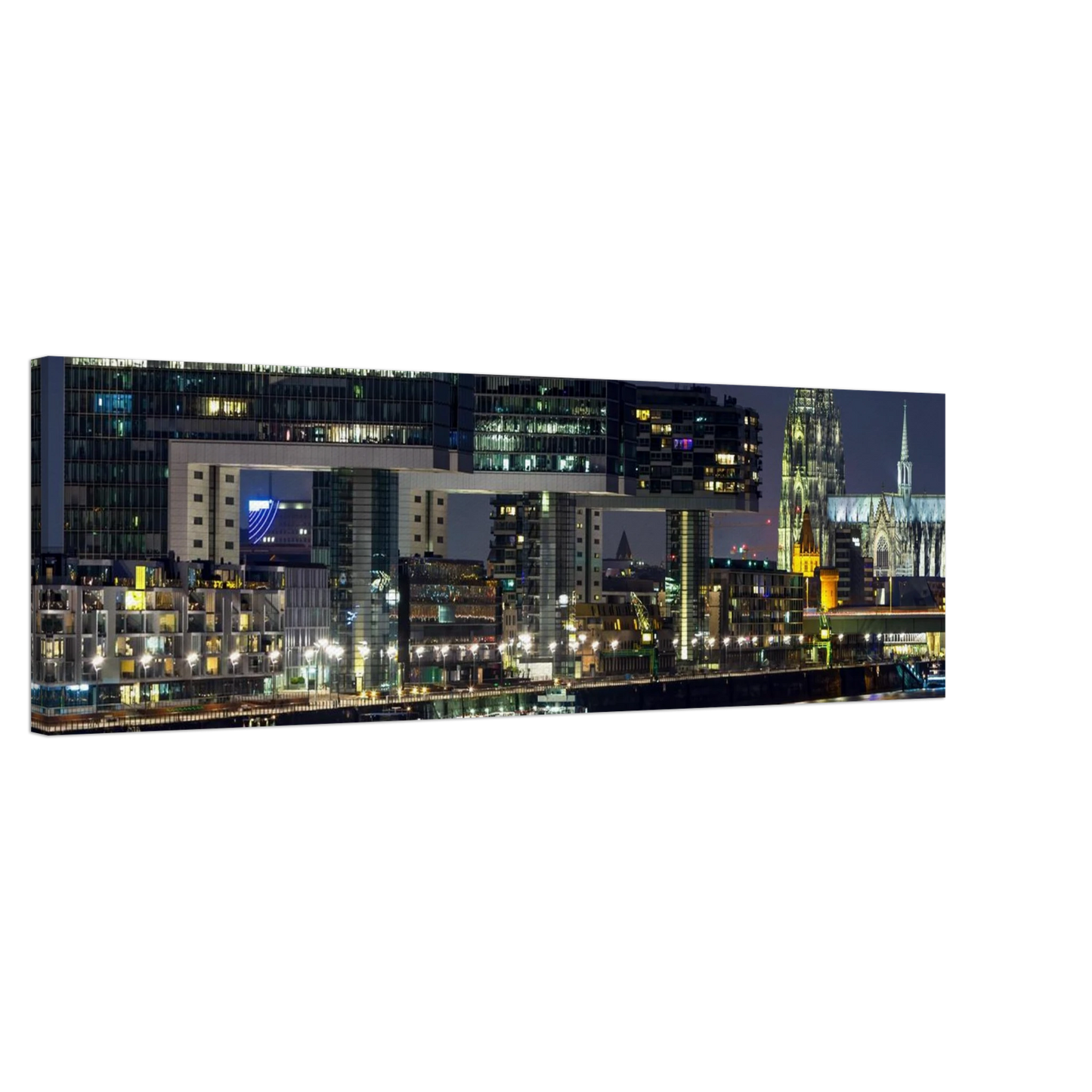 Wandbild koelner skyline bei nacht modernes stadtbild fuer ihr zuhause in vielen groessen