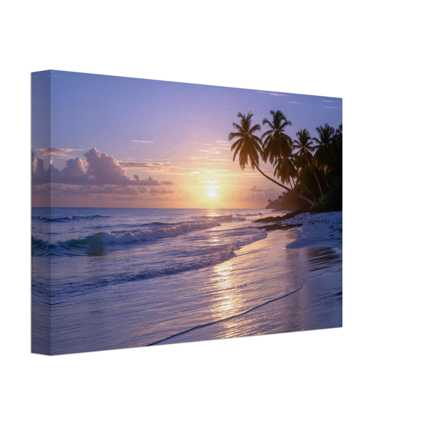 Wandbild karibischer traumstrand magischer sonnenuntergang