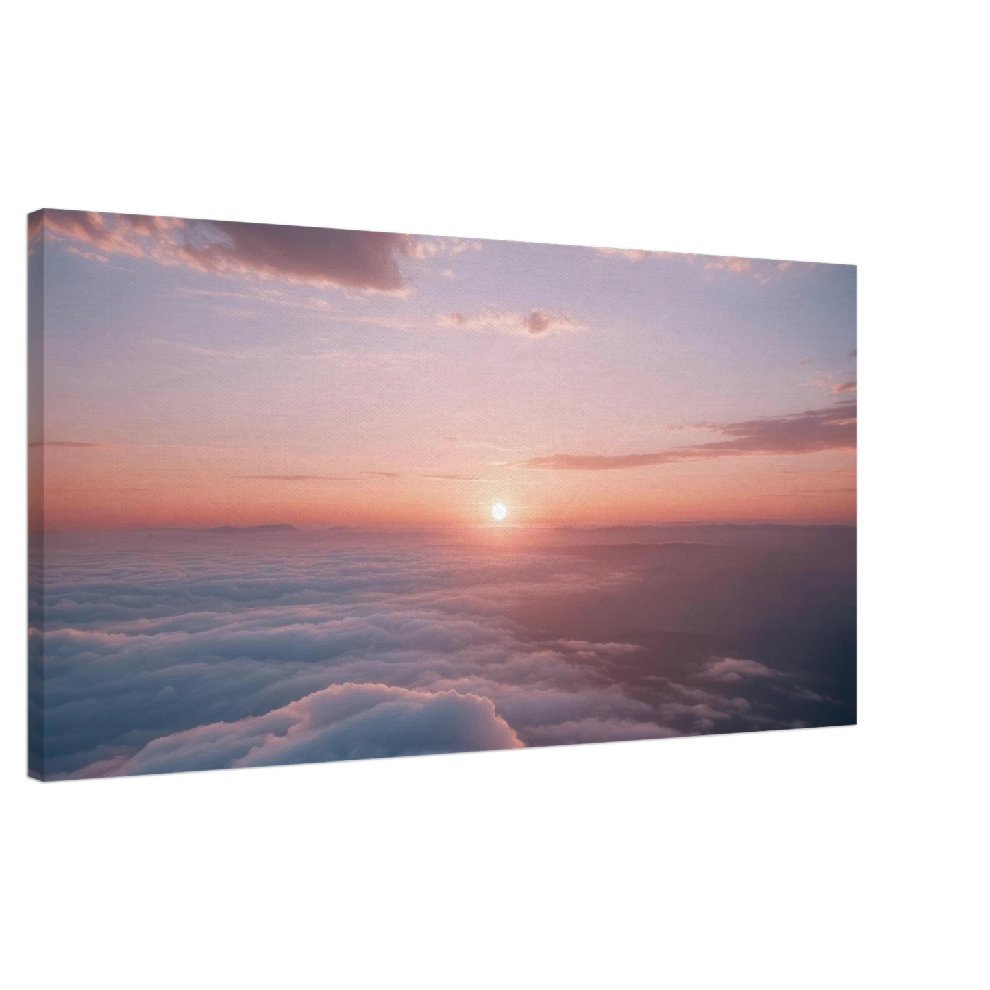 Wandbild sonnenaufgang ueber den wolken ein traumhaftes wandbild in sanften pastelltoenen