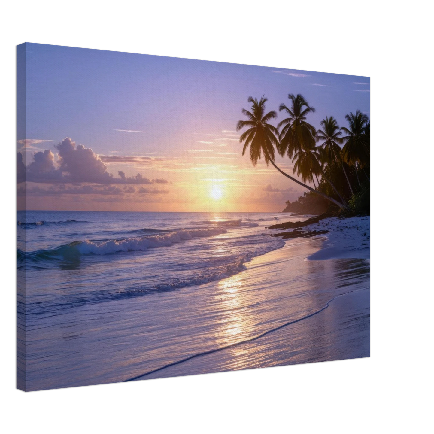 Wandbild karibischer traumstrand magischer sonnenuntergang