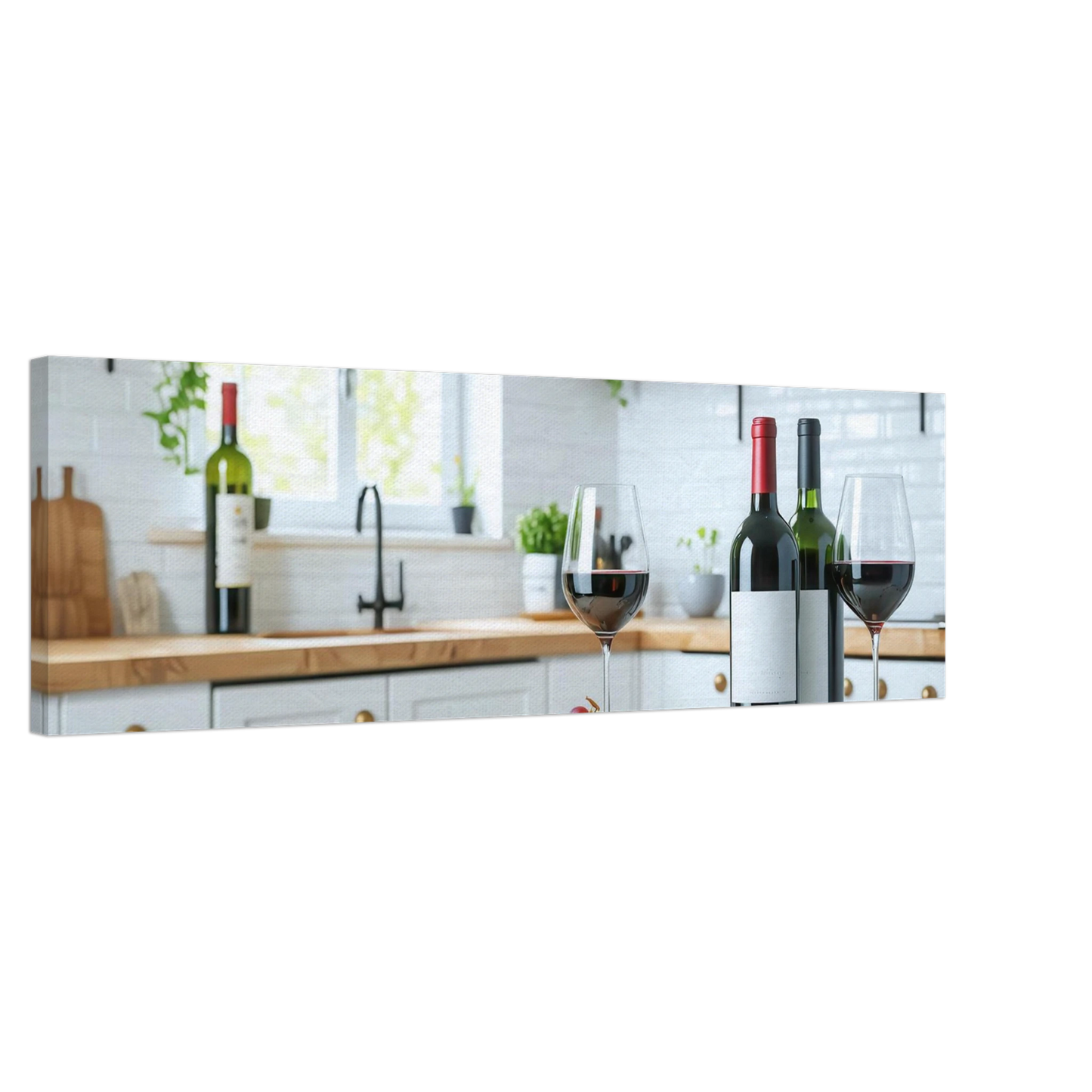 Wandbild wein trauben elegantes kuechenambiente fuer ihr zuhause