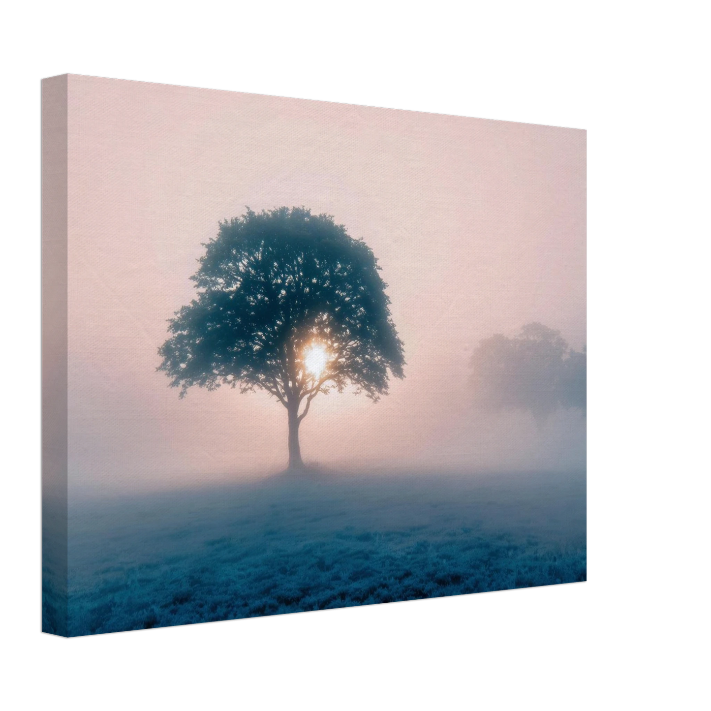 Wandbild mystischer morgendaemmerung baum traumhaftes landschaftsbild fuer ihre wohlfuehloase