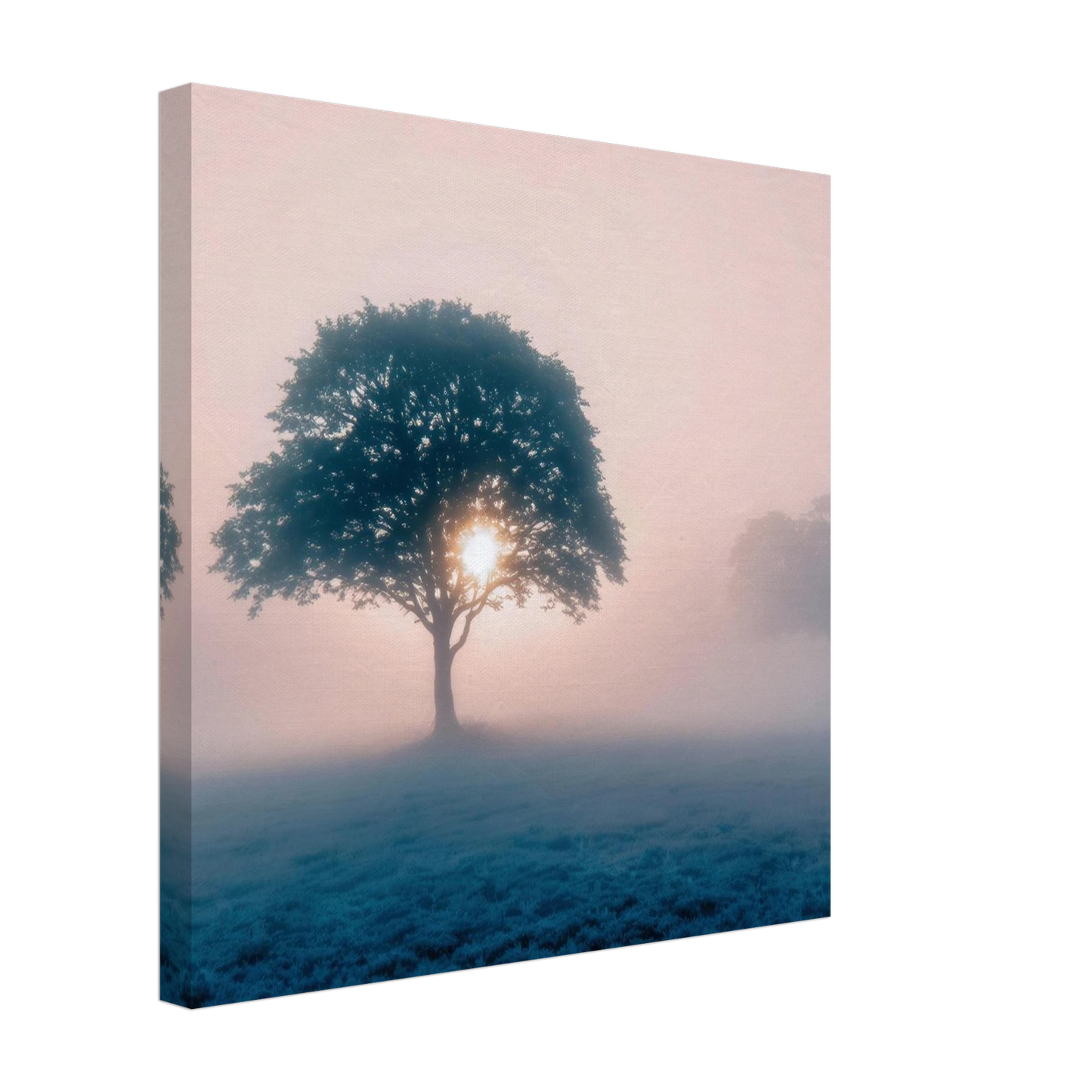 Wandbild mystischer morgendaemmerung baum traumhaftes landschaftsbild fuer ihre wohlfuehloase