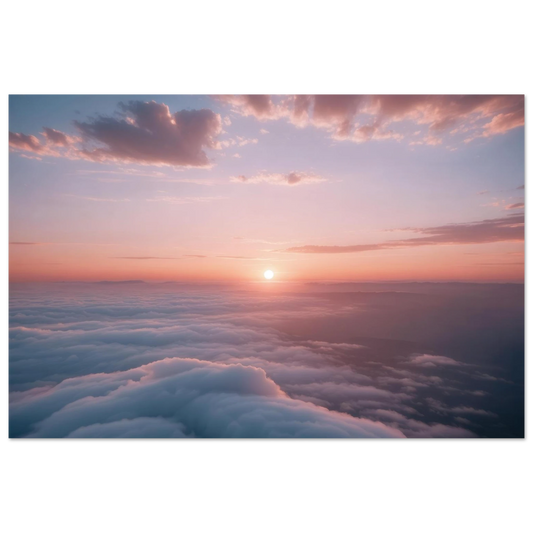 Wandbild sonnenaufgang ueber den wolken ein traumhaftes wandbild in sanften pastelltoenen