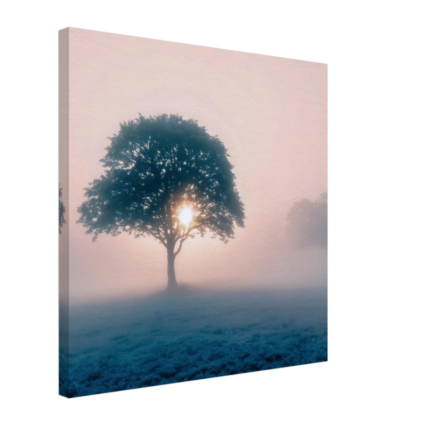 Wandbild mystischer morgendaemmerung baum traumhaftes landschaftsbild fuer ihre wohlfuehloase