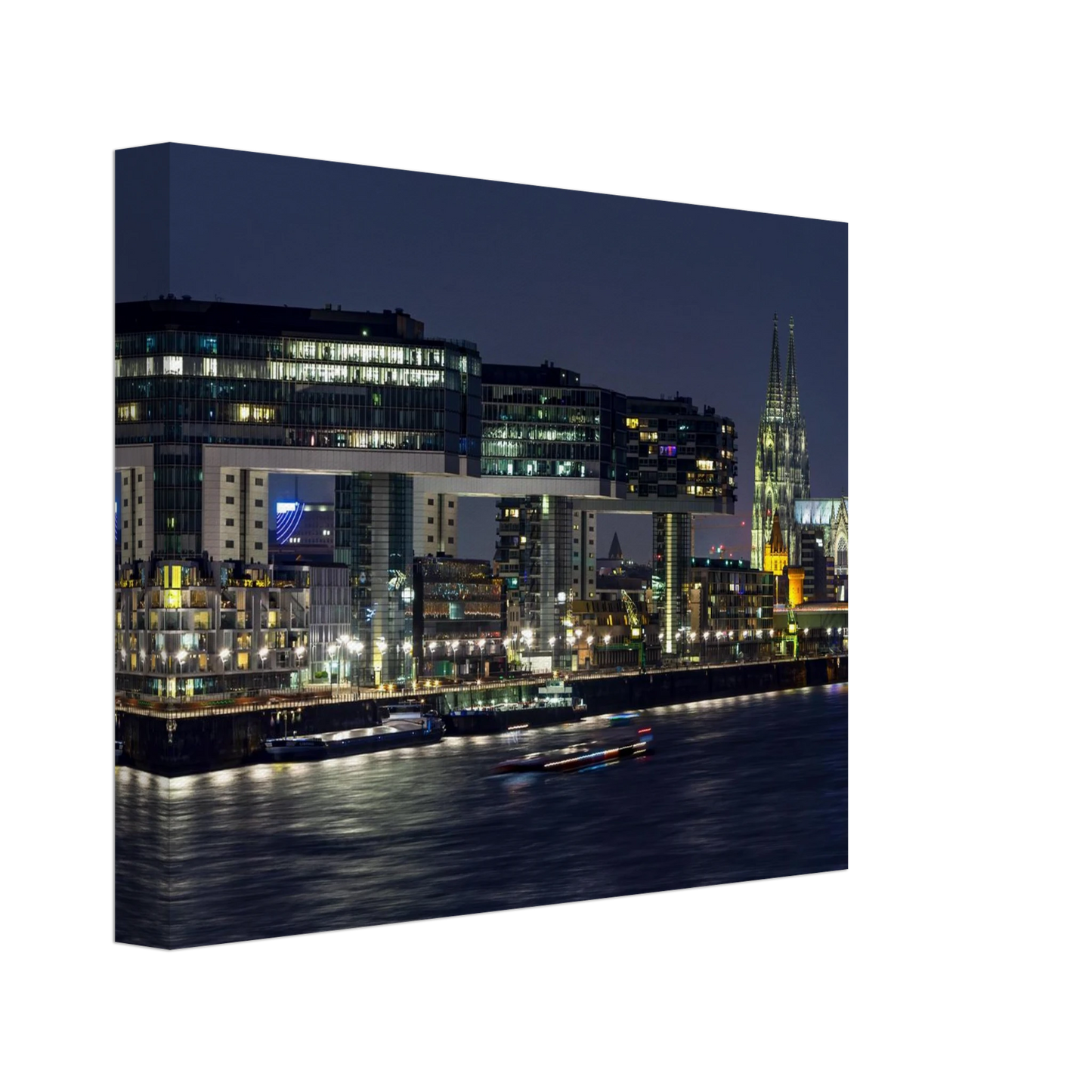 Wandbild koelner skyline bei nacht modernes stadtbild fuer ihr zuhause in vielen groessen