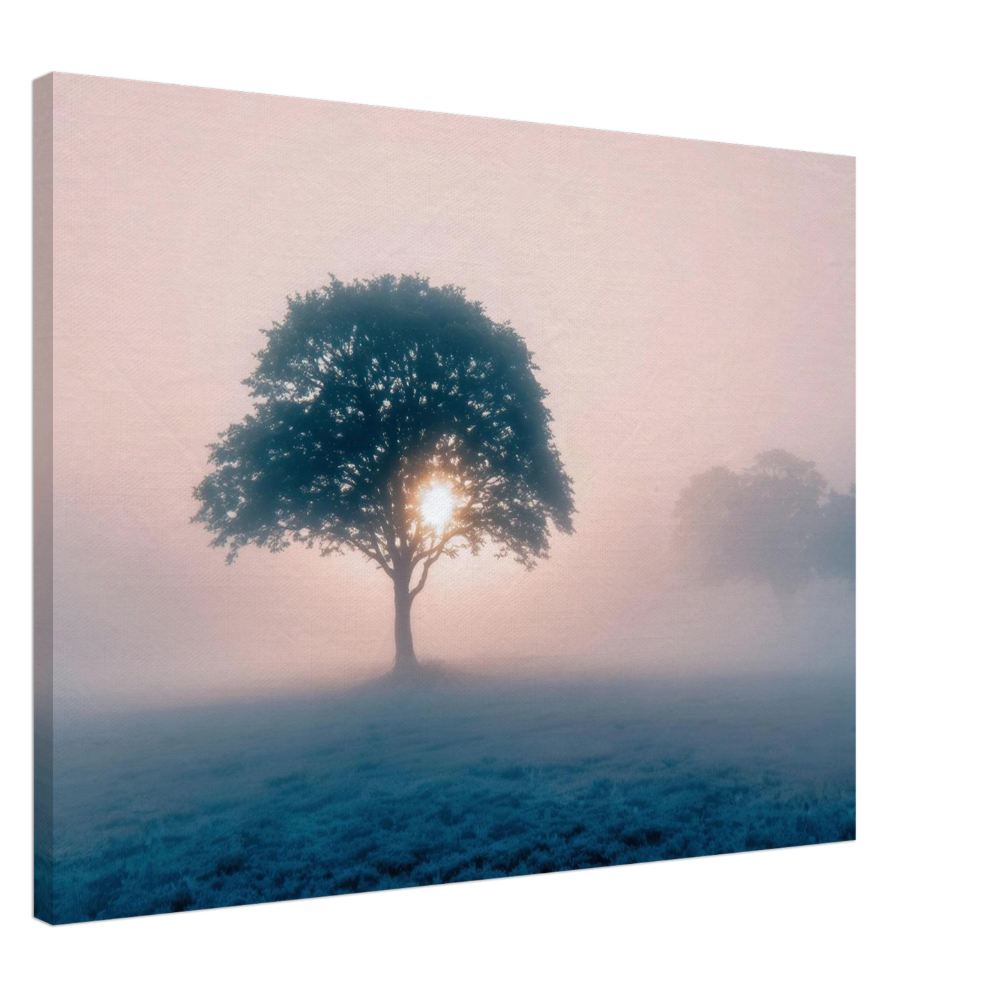 Wandbild mystischer morgendaemmerung baum traumhaftes landschaftsbild fuer ihre wohlfuehloase