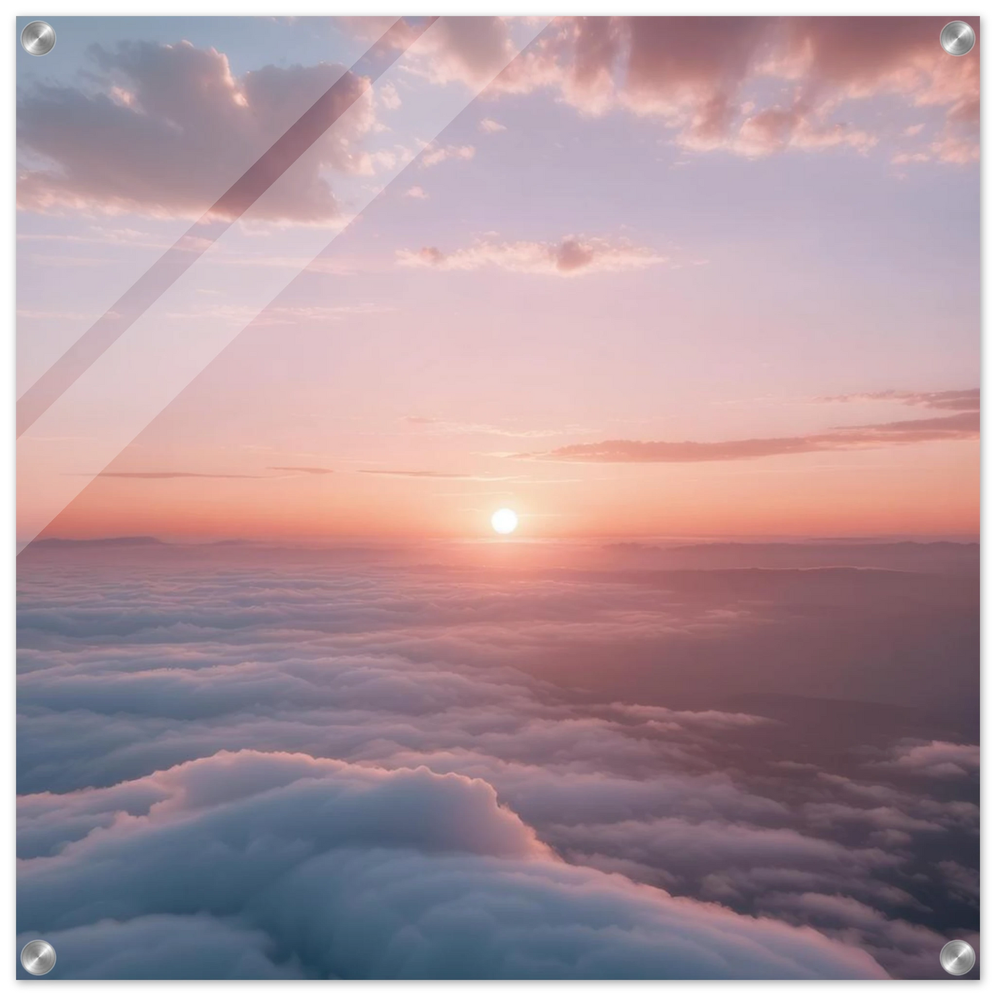 Wandbild sonnenaufgang ueber den wolken ein traumhaftes wandbild in sanften pastelltoenen
