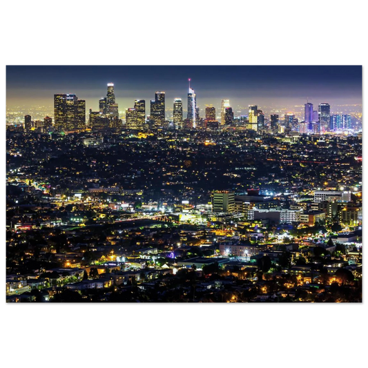 Wandbild los angeles lichtermeer majestaetische skyline bei nacht in ihrer wunschgroesse