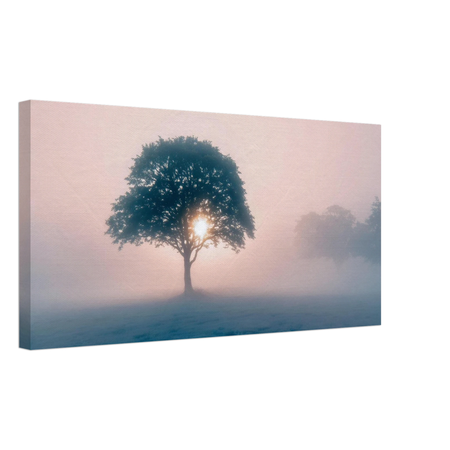 Wandbild mystischer morgendaemmerung baum traumhaftes landschaftsbild fuer ihre wohlfuehloase