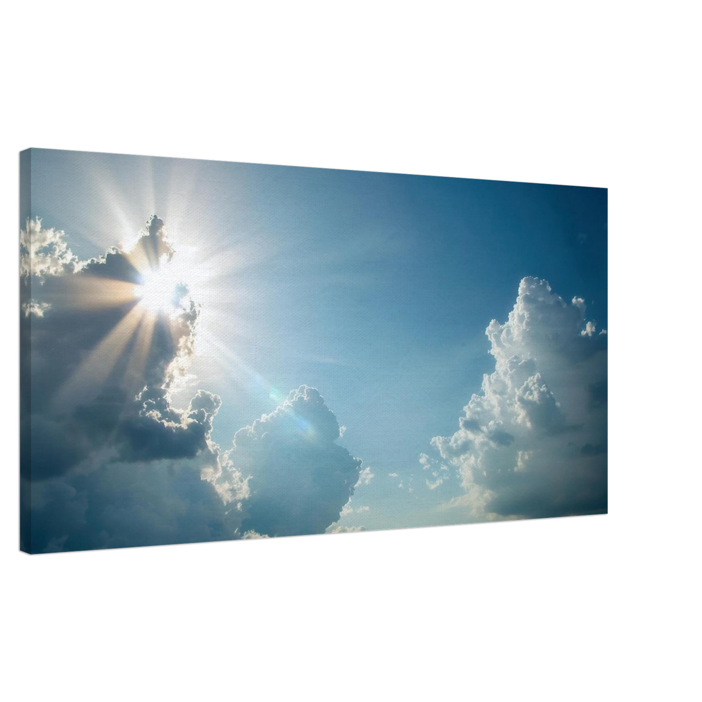 Wandbild sonnenstrahlen durch wolken atmosphaerische himmelskunst in verschiedenen groessen