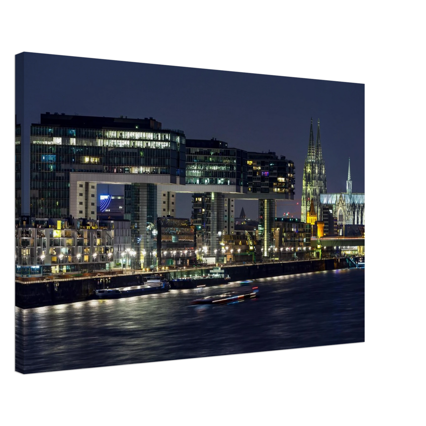 Wandbild koelner skyline bei nacht modernes stadtbild fuer ihr zuhause in vielen groessen