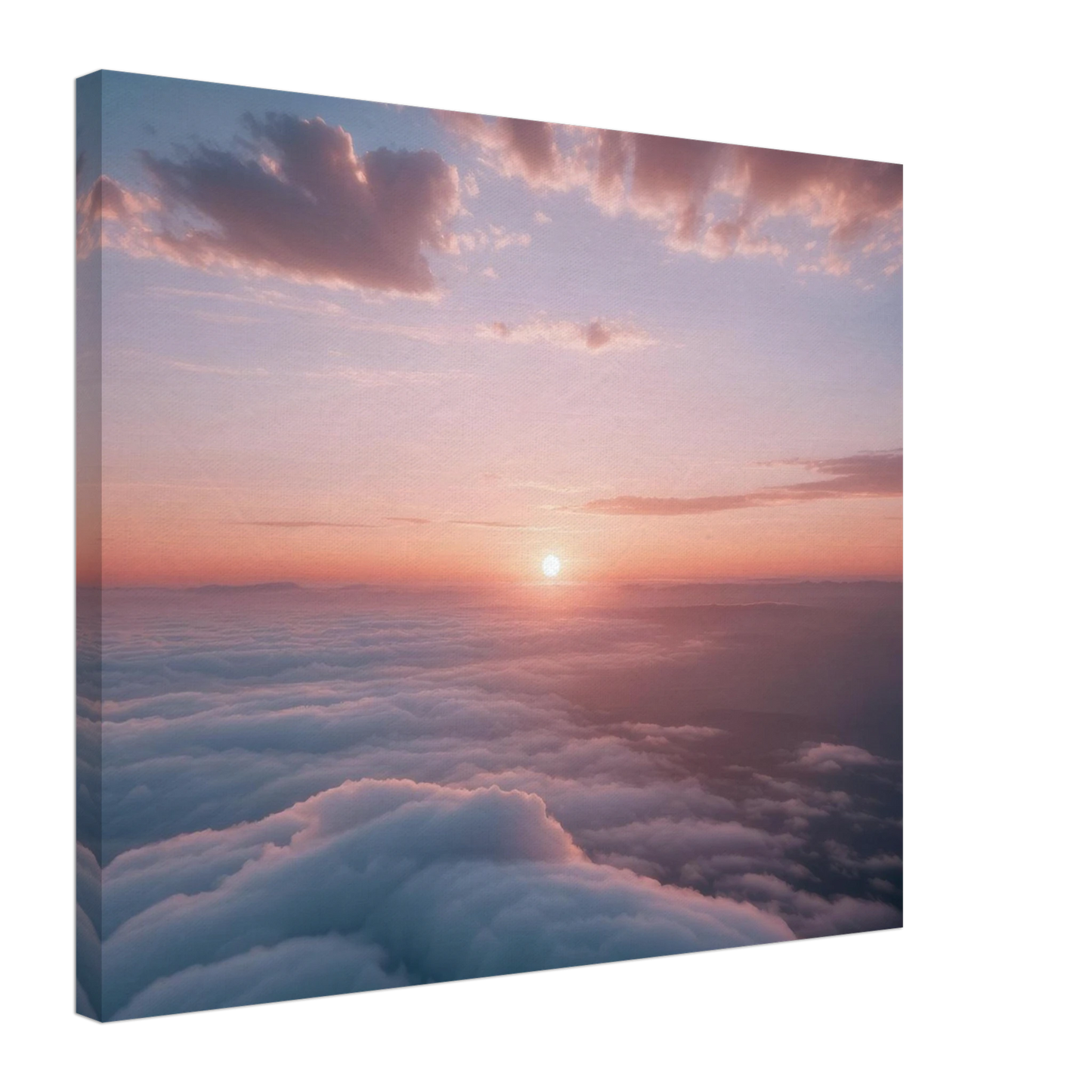 Wandbild sonnenaufgang ueber den wolken ein traumhaftes wandbild in sanften pastelltoenen
