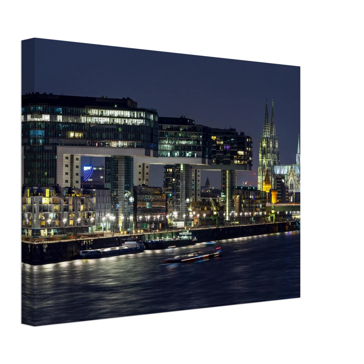 Wandbild koelner skyline bei nacht modernes stadtbild fuer ihr zuhause in vielen groessen