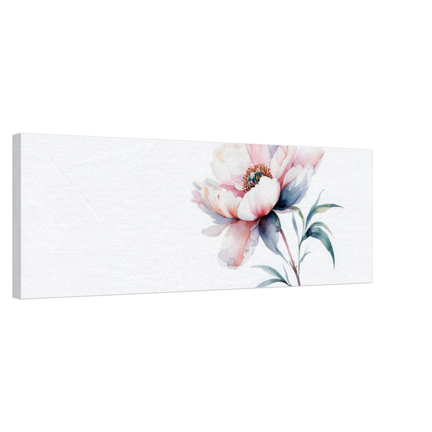 Wandbild zarte pfingstrose elegante aquarell kunst fuer ihr zuhause in wunschgroesse