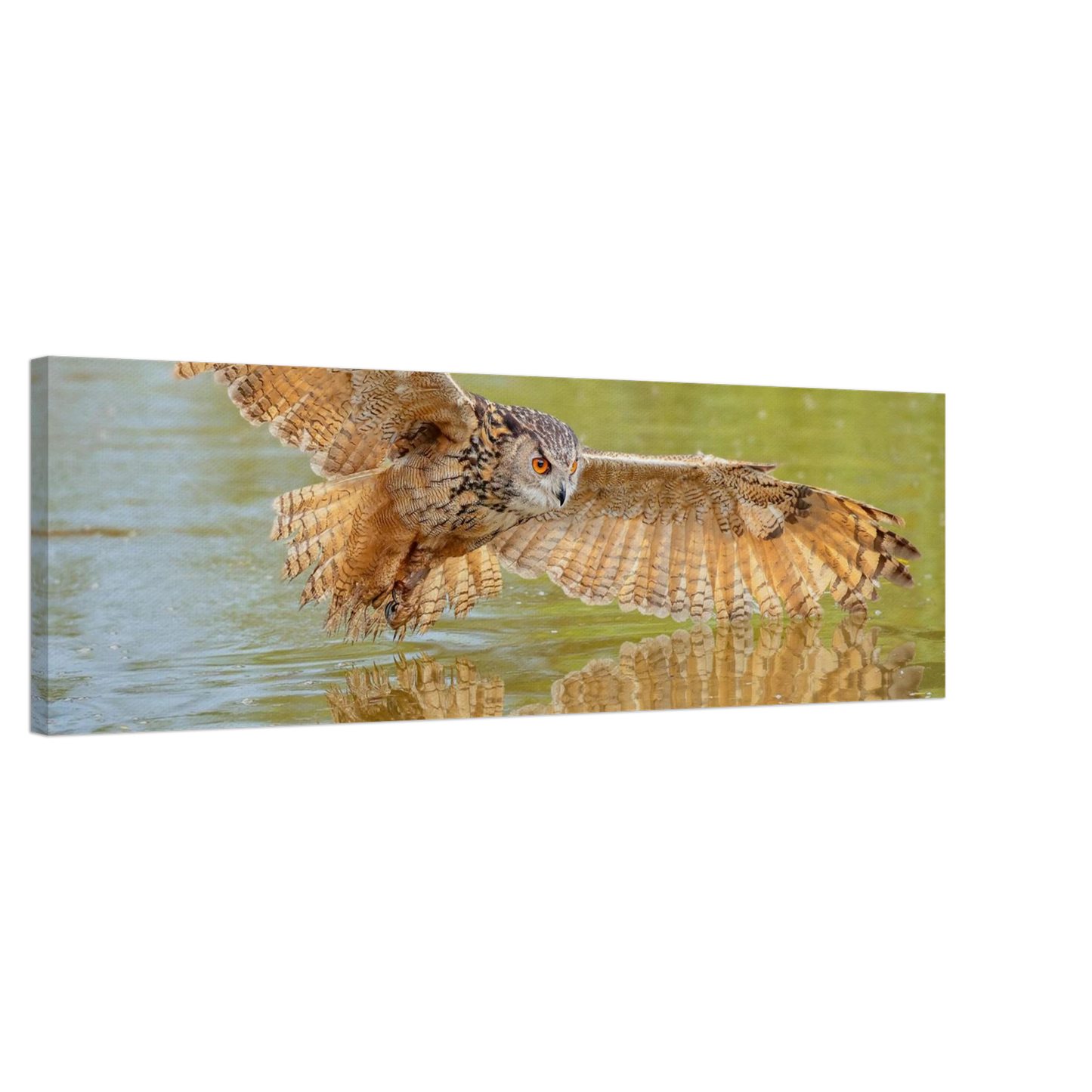 Wandbild majestaetischer uhu im jagdflug atemberaubende wildtierkunst in verschiedenen groessen