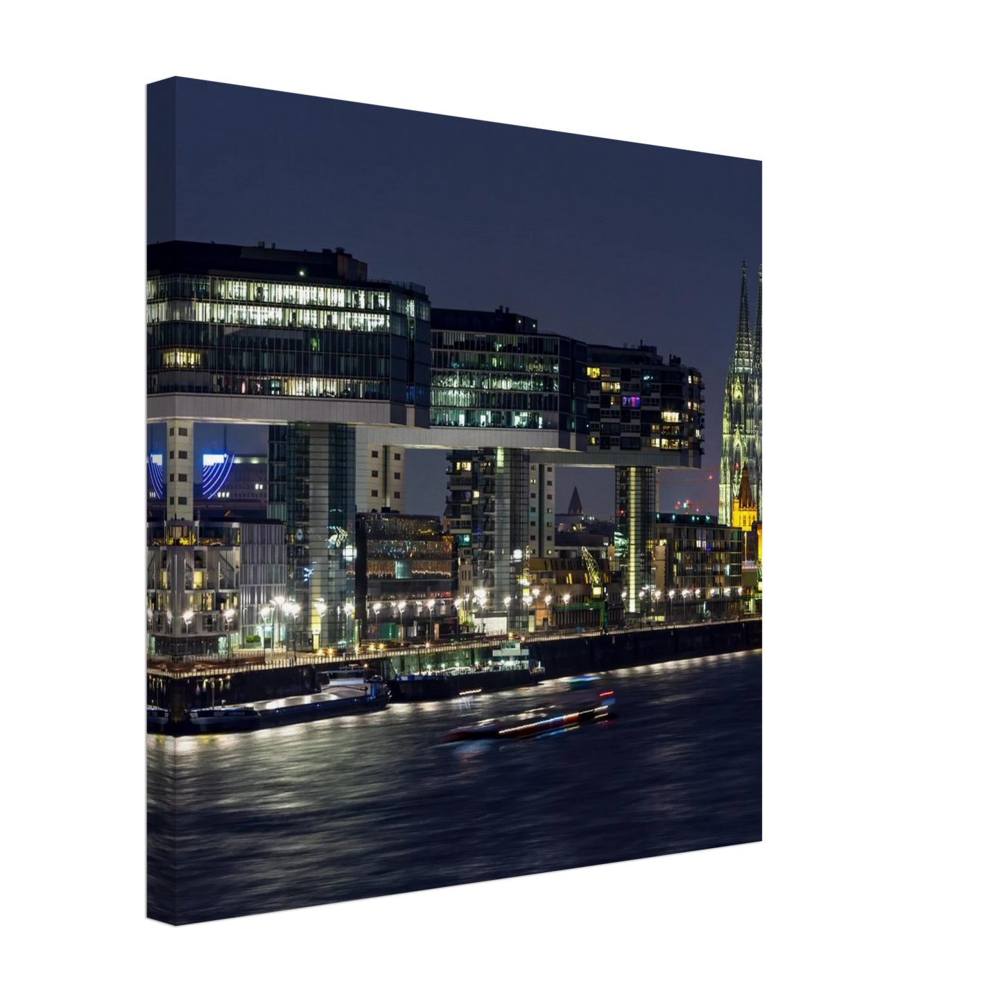 Wandbild koelner skyline bei nacht modernes stadtbild fuer ihr zuhause in vielen groessen
