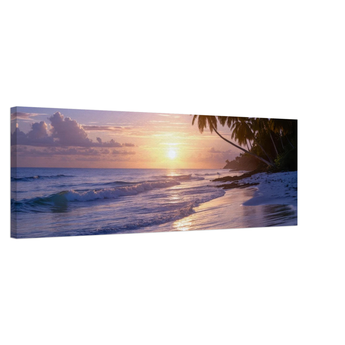 Wandbild karibischer traumstrand magischer sonnenuntergang