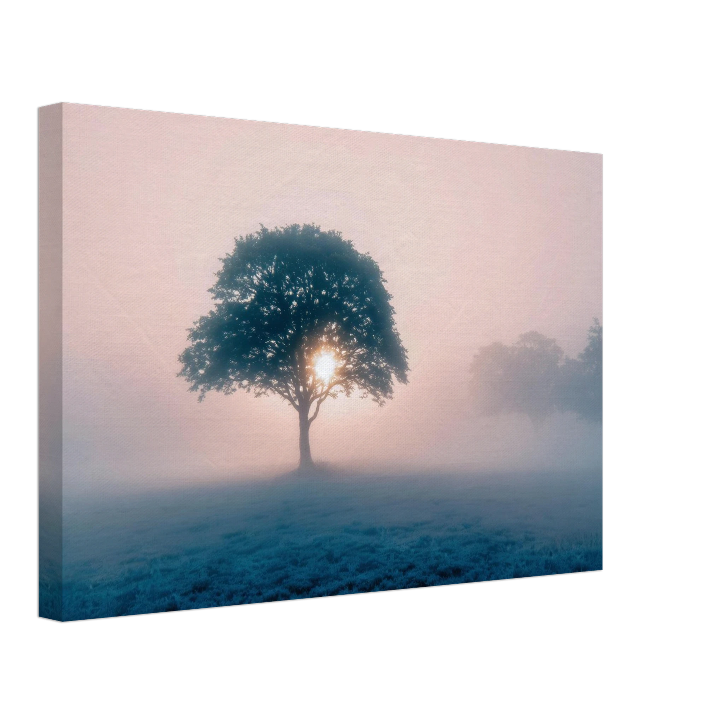 Wandbild mystischer morgendaemmerung baum traumhaftes landschaftsbild fuer ihre wohlfuehloase