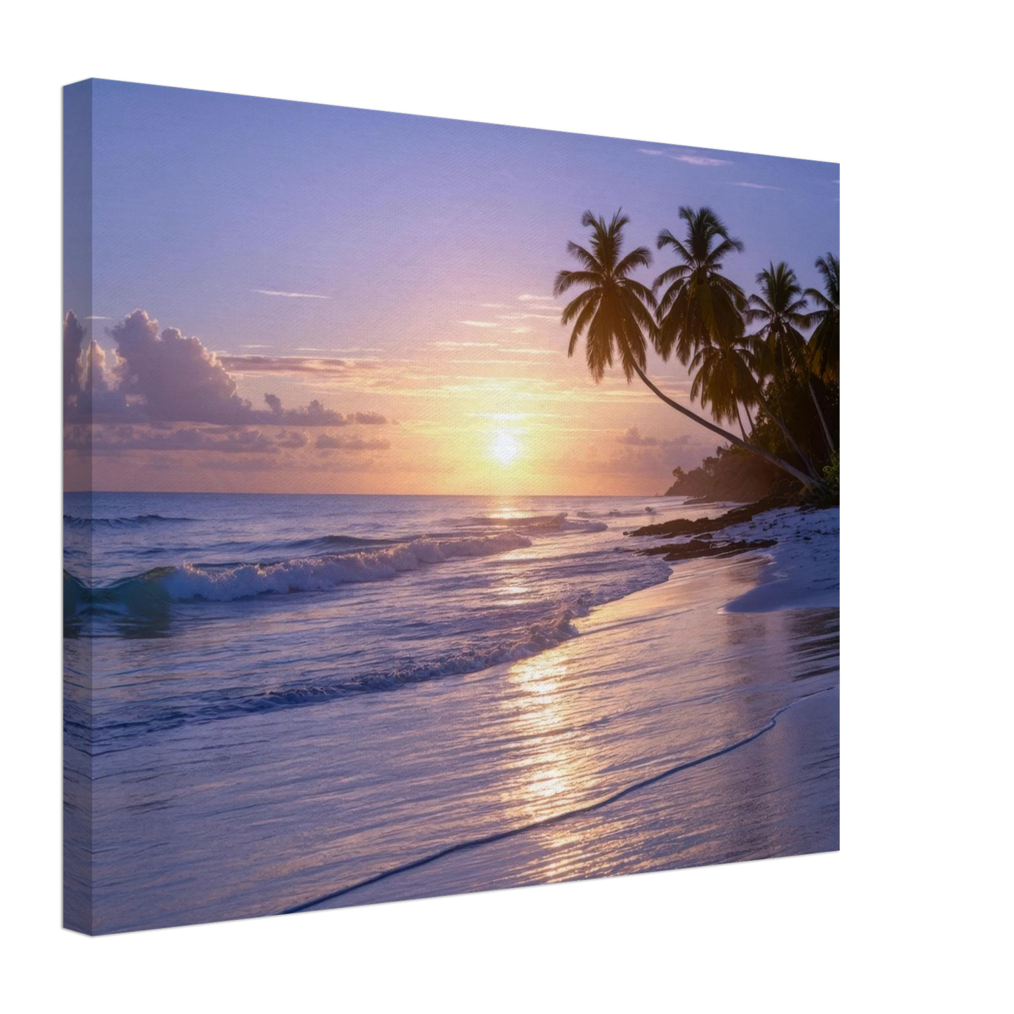 Wandbild karibischer traumstrand magischer sonnenuntergang