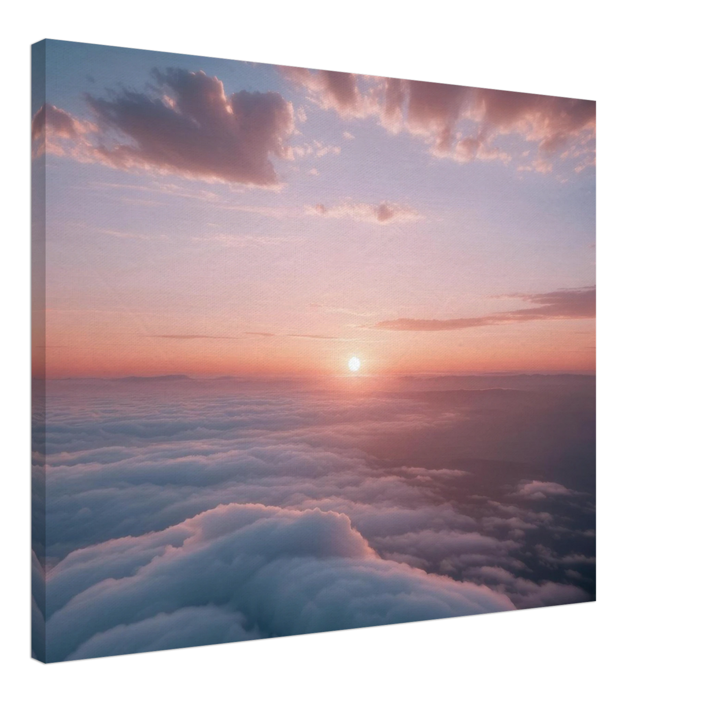Wandbild sonnenaufgang ueber den wolken ein traumhaftes wandbild in sanften pastelltoenen