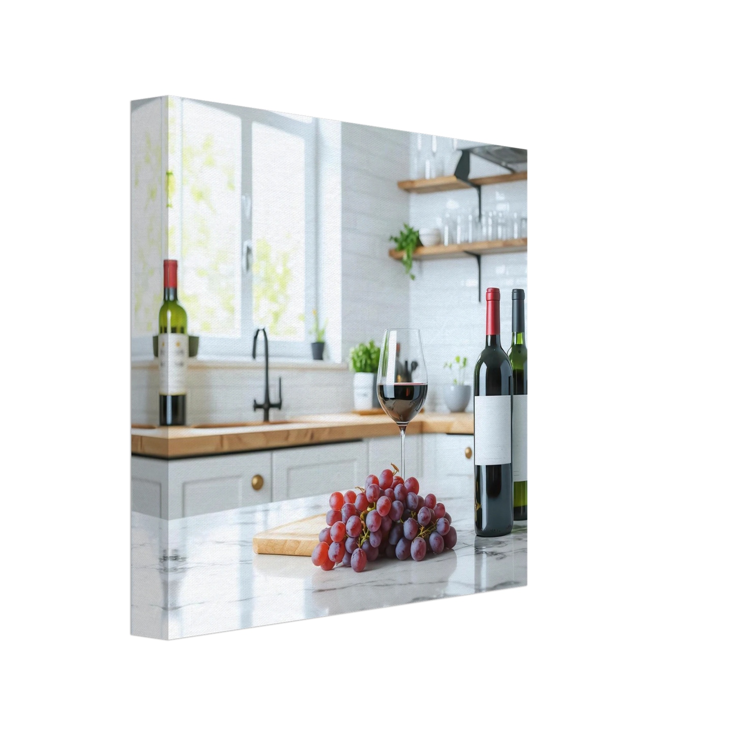 Wandbild wein trauben elegantes kuechenambiente fuer ihr zuhause